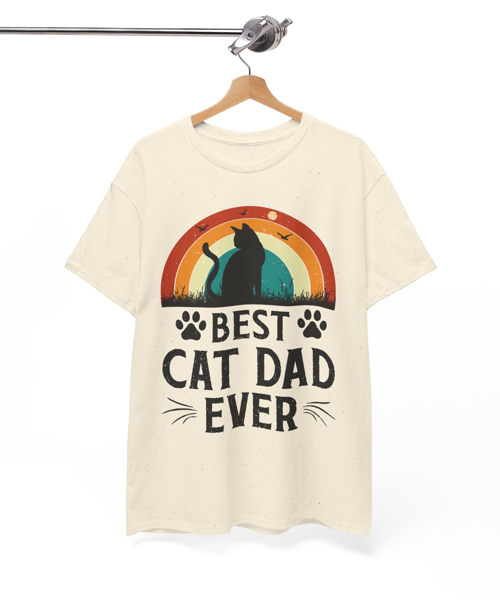 Best Cat Dad Ever T-Shirt Retro | Gallory Hive
