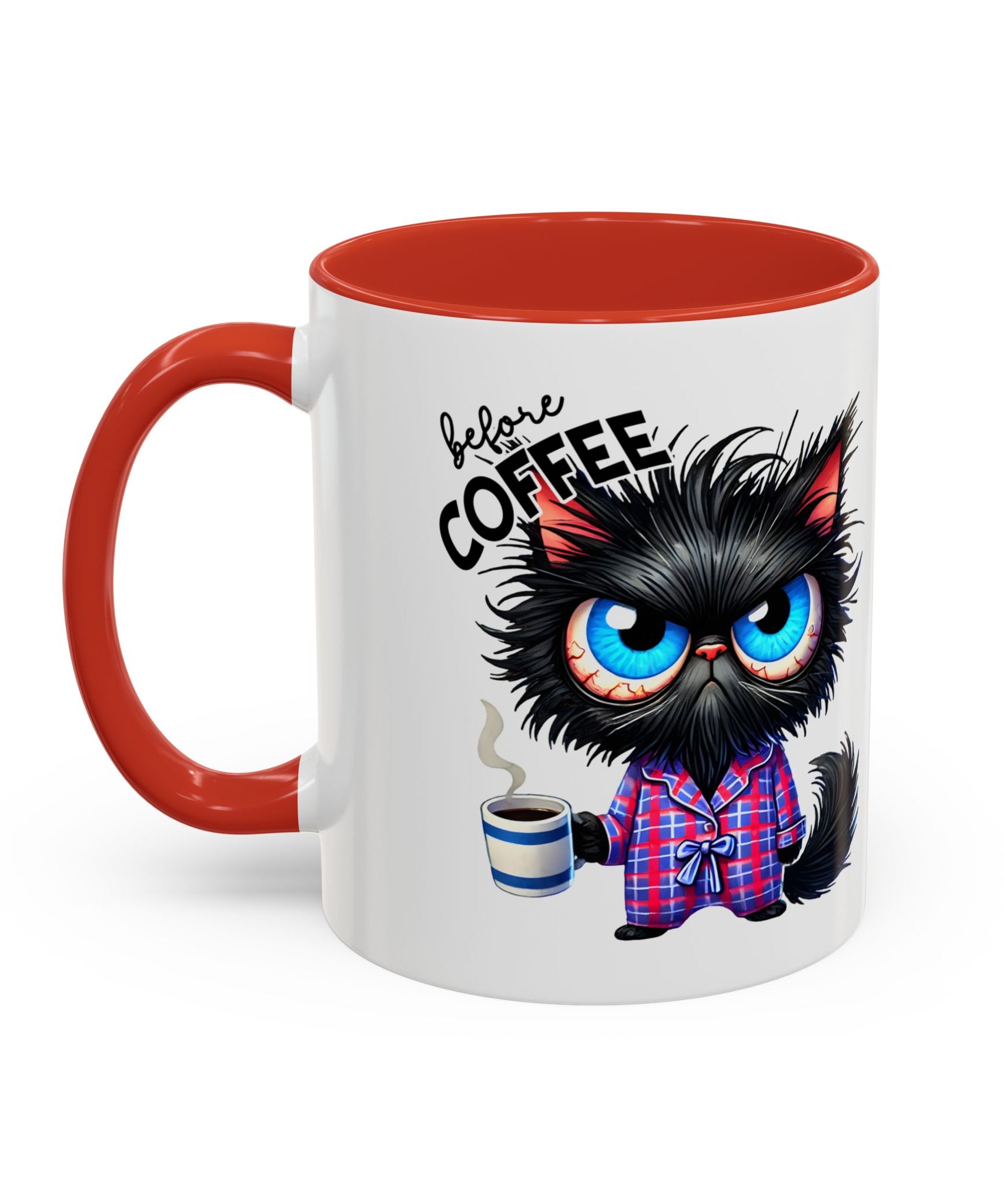 Cute Black Cat Accent Coffee Mug  Gallory Hive