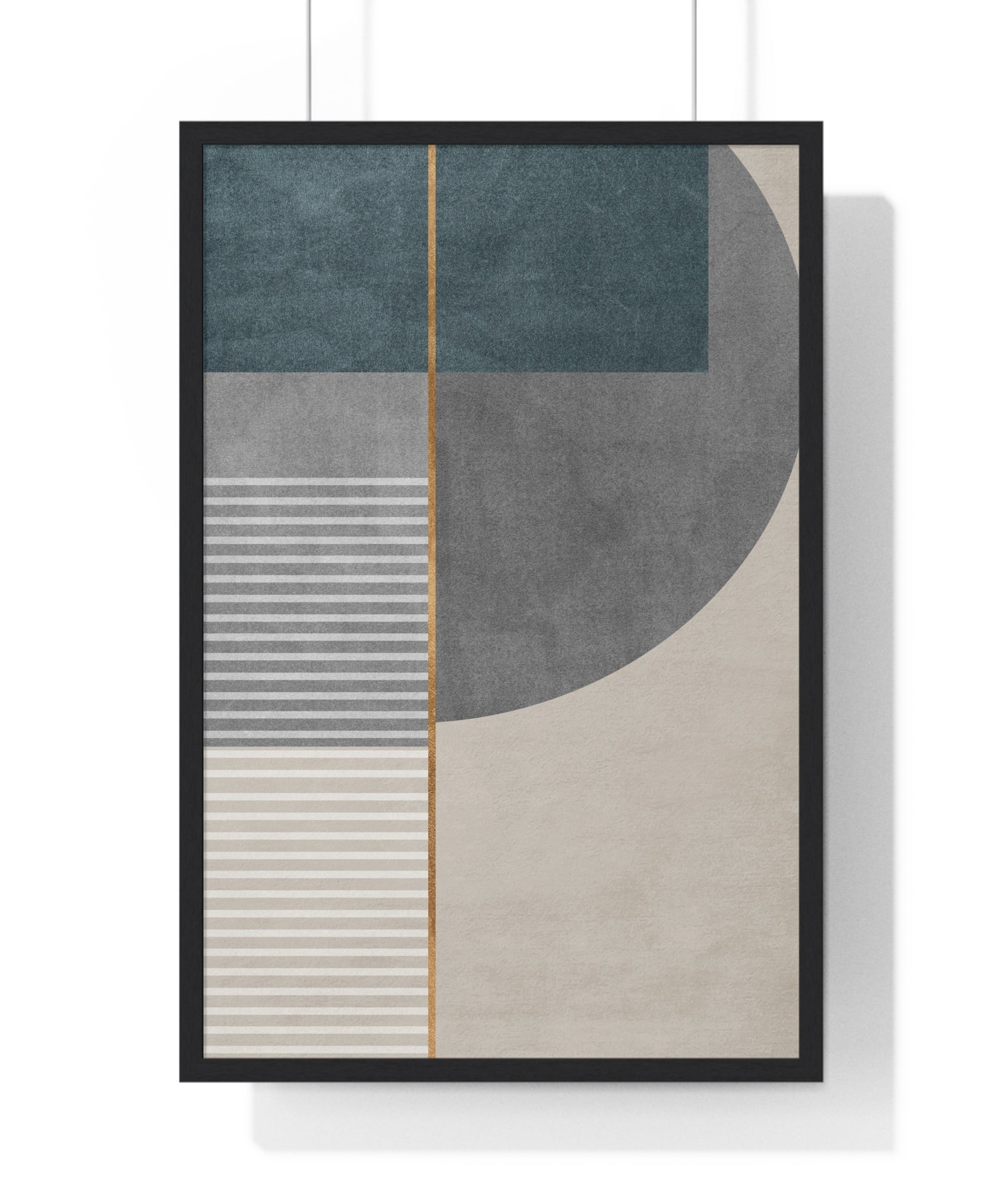 Modern Abstract Wall Art – Wooden Frame Décor | Gallory Hive