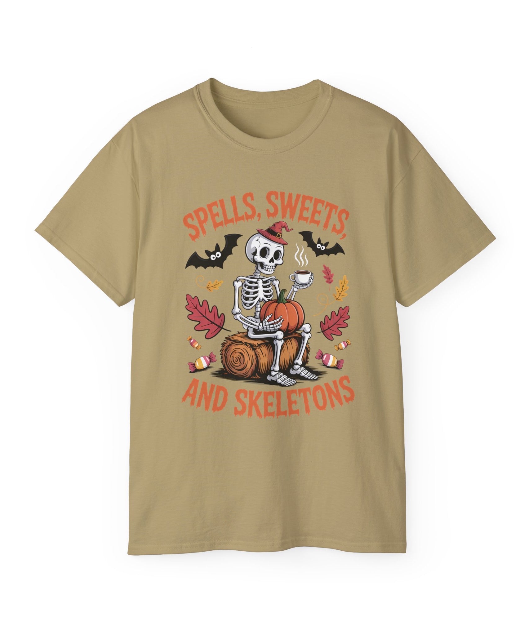 Cute Skeleton Witch Halloween T-Shirt