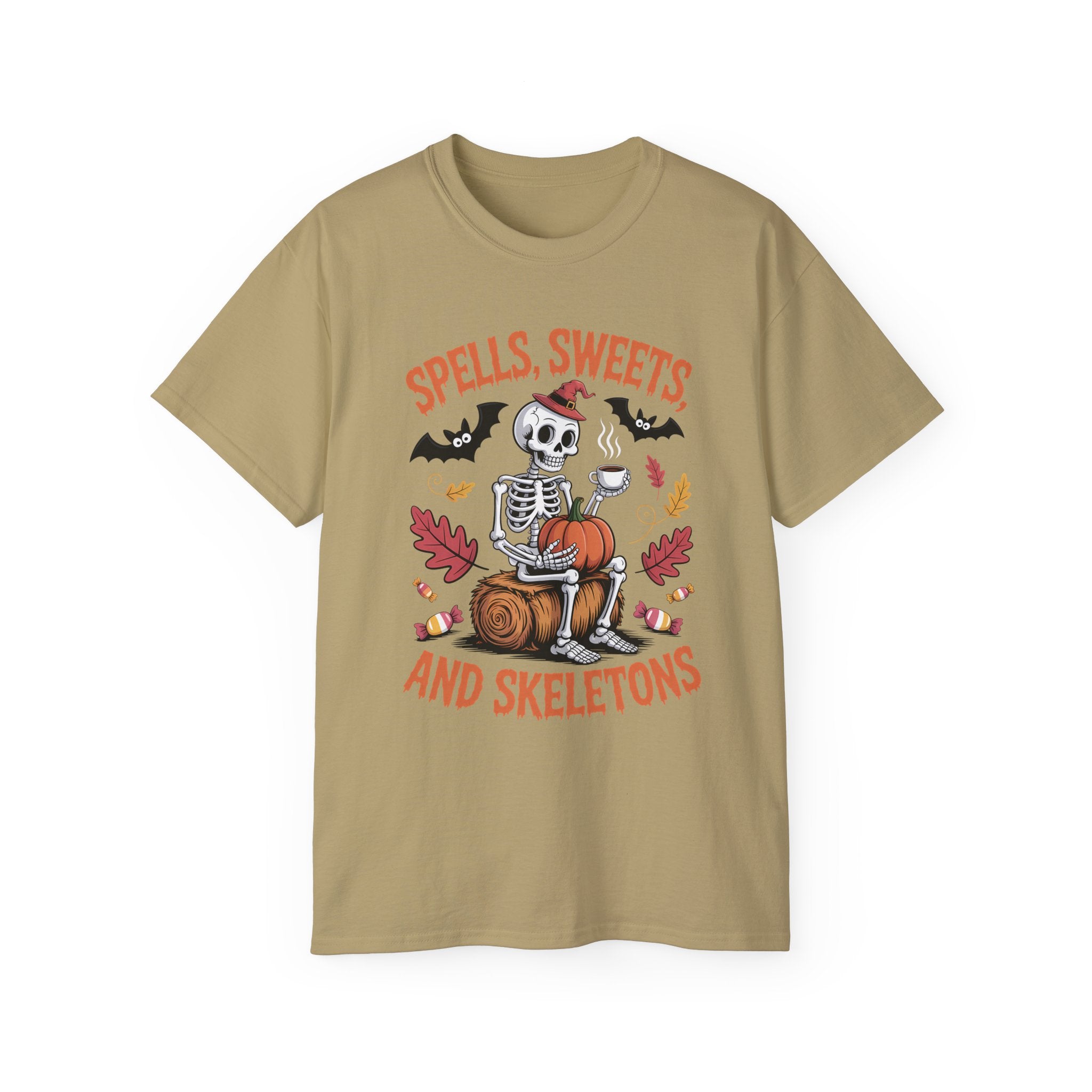 Cute Skeleton Witch Halloween T-Shirt