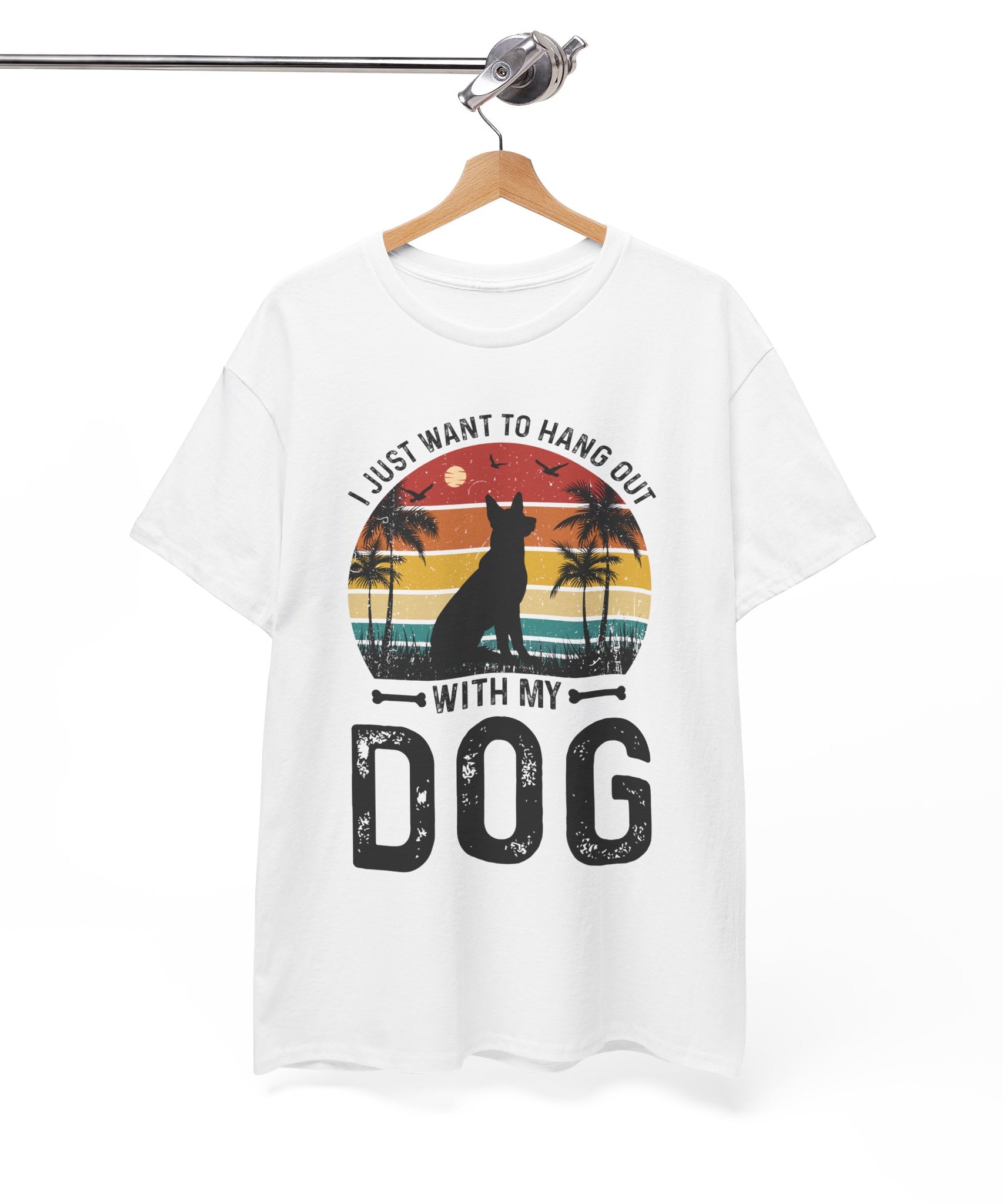 Retro Dog T-Shirt - Beach Hangout Design | Gallory Hive