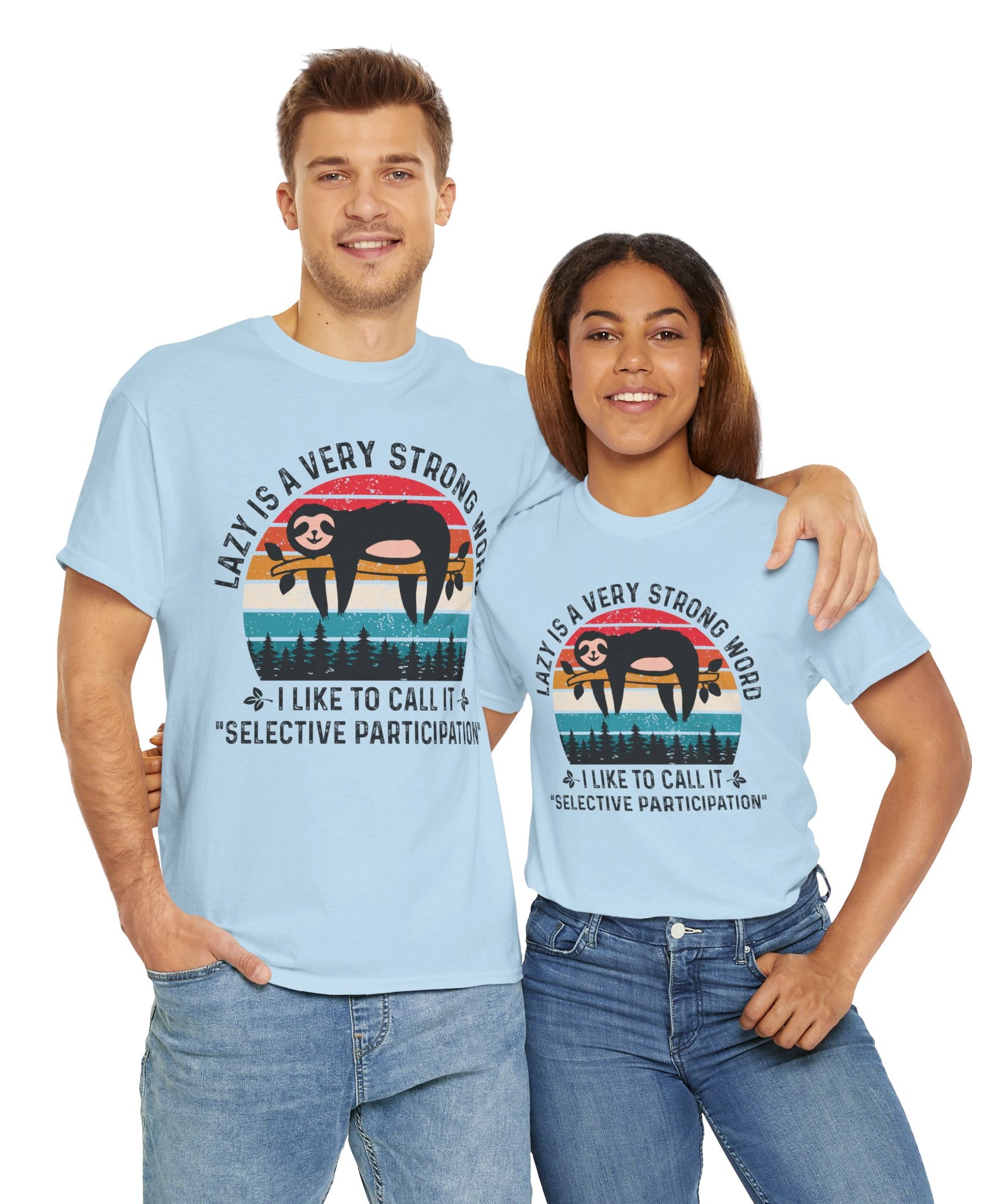 Sloth Hiking Team Retro Sunset Tee