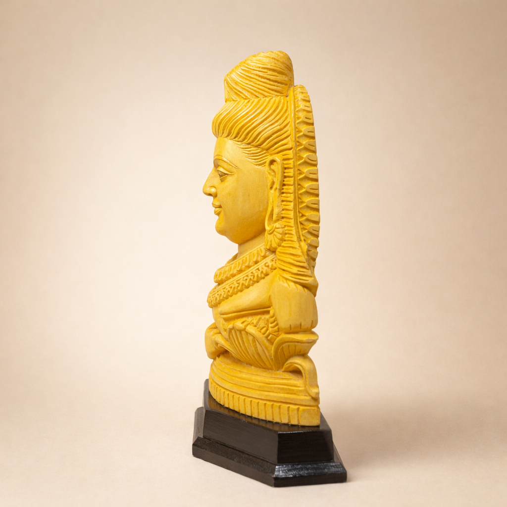 Handmade Sitting Lord Shiva Wooden Sculpture | Gallory Hive