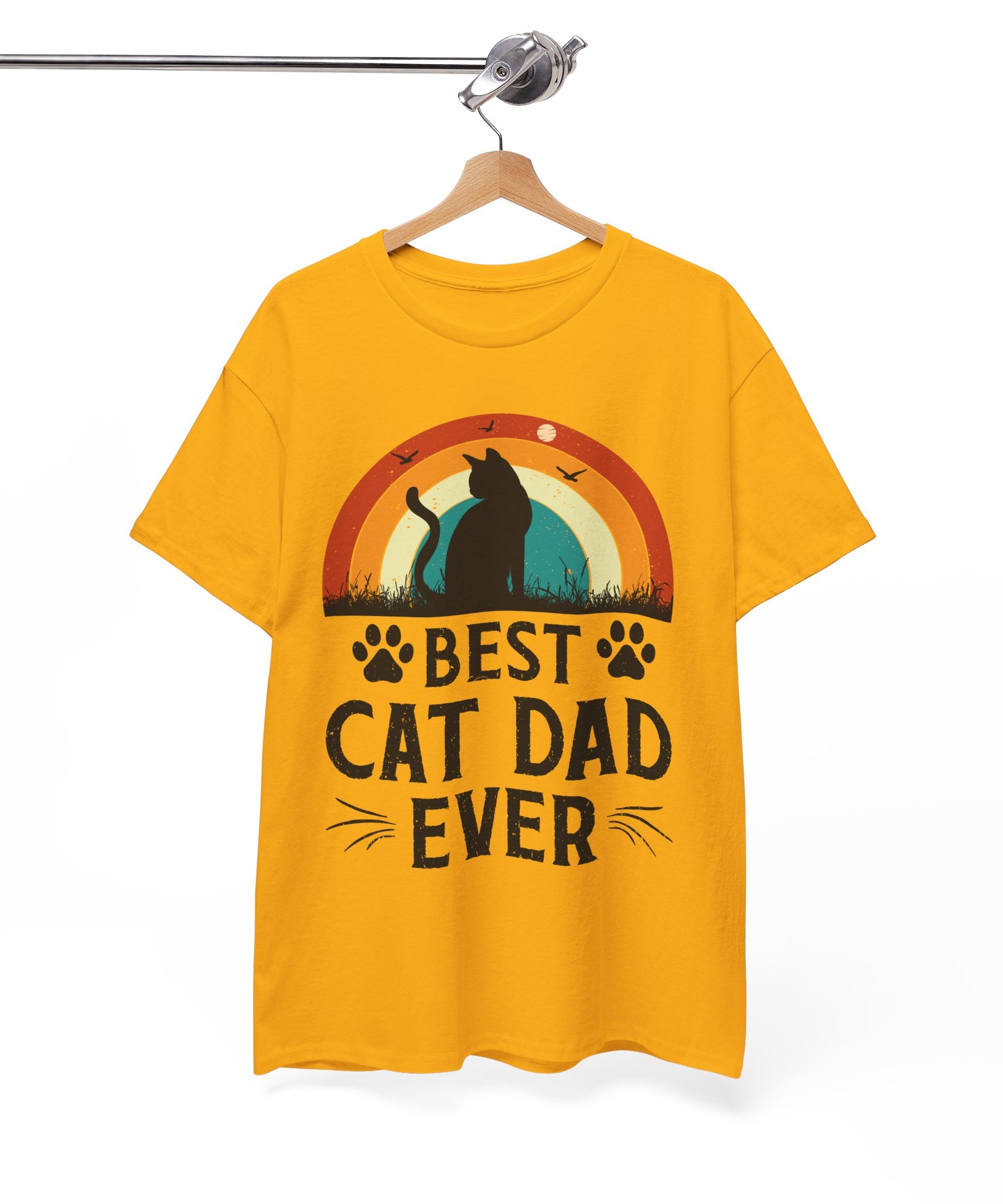 Best Cat Dad Ever T-Shirt Retro