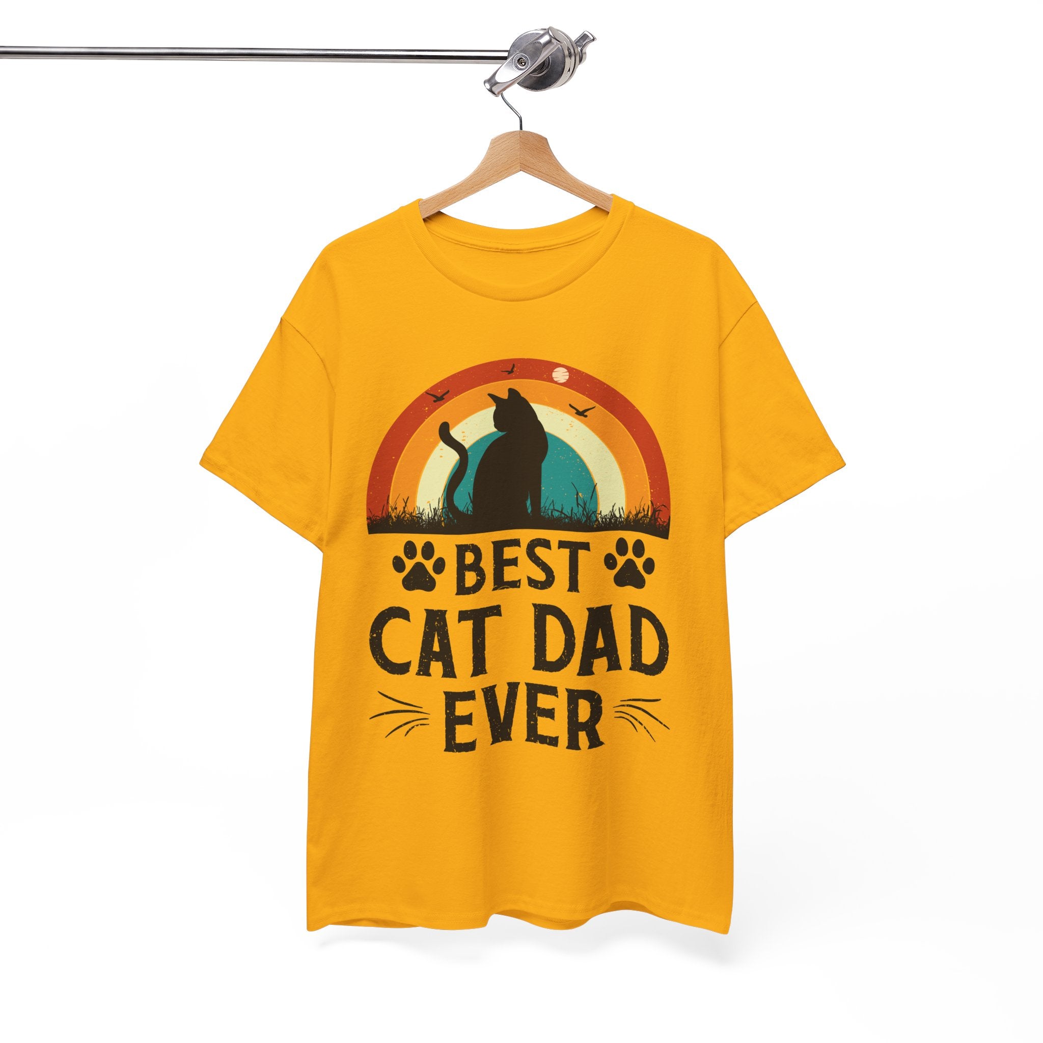 Best Cat Dad Ever T-Shirt Retro