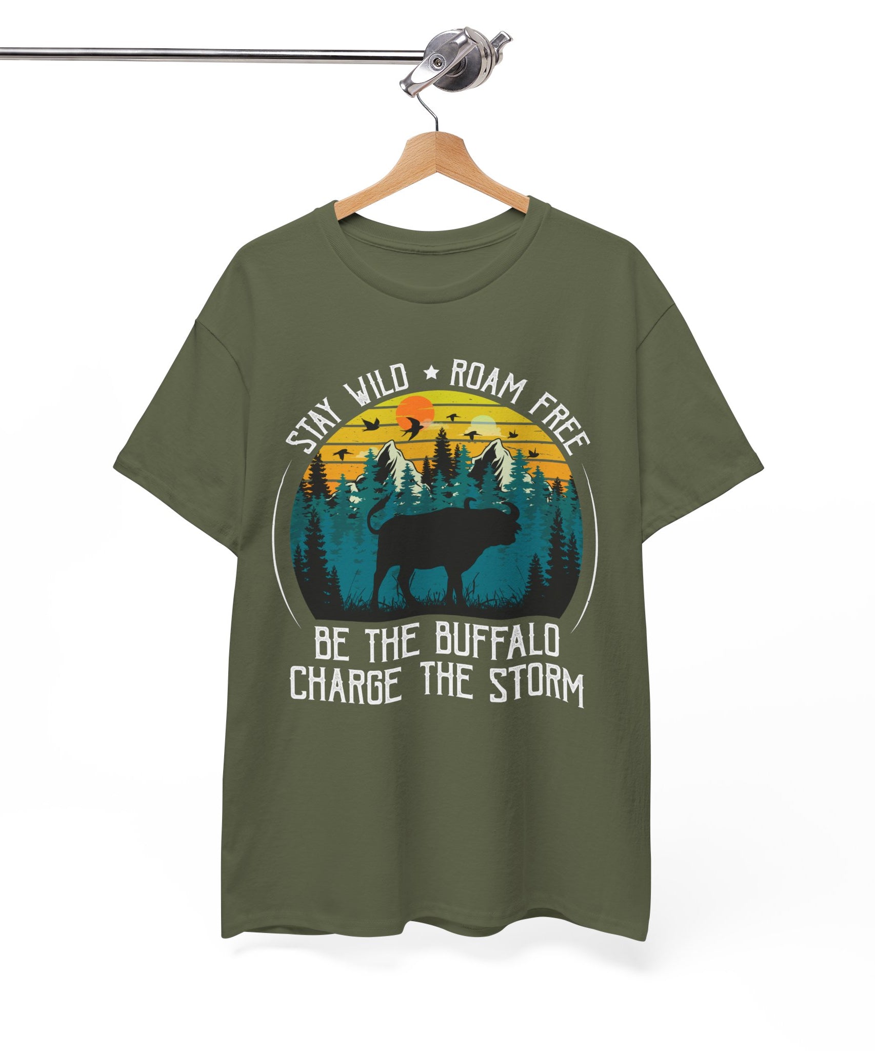 Wild Buffalo Mountain Graphic Tee | Gallory Hive