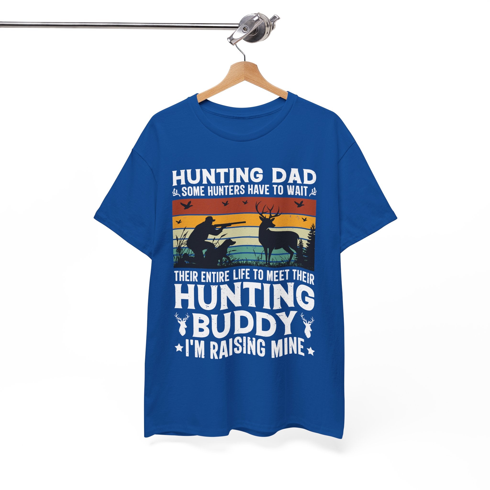 Retro Hunter Tee – Dog, Deer & Rifle Scene | Gallory Hive