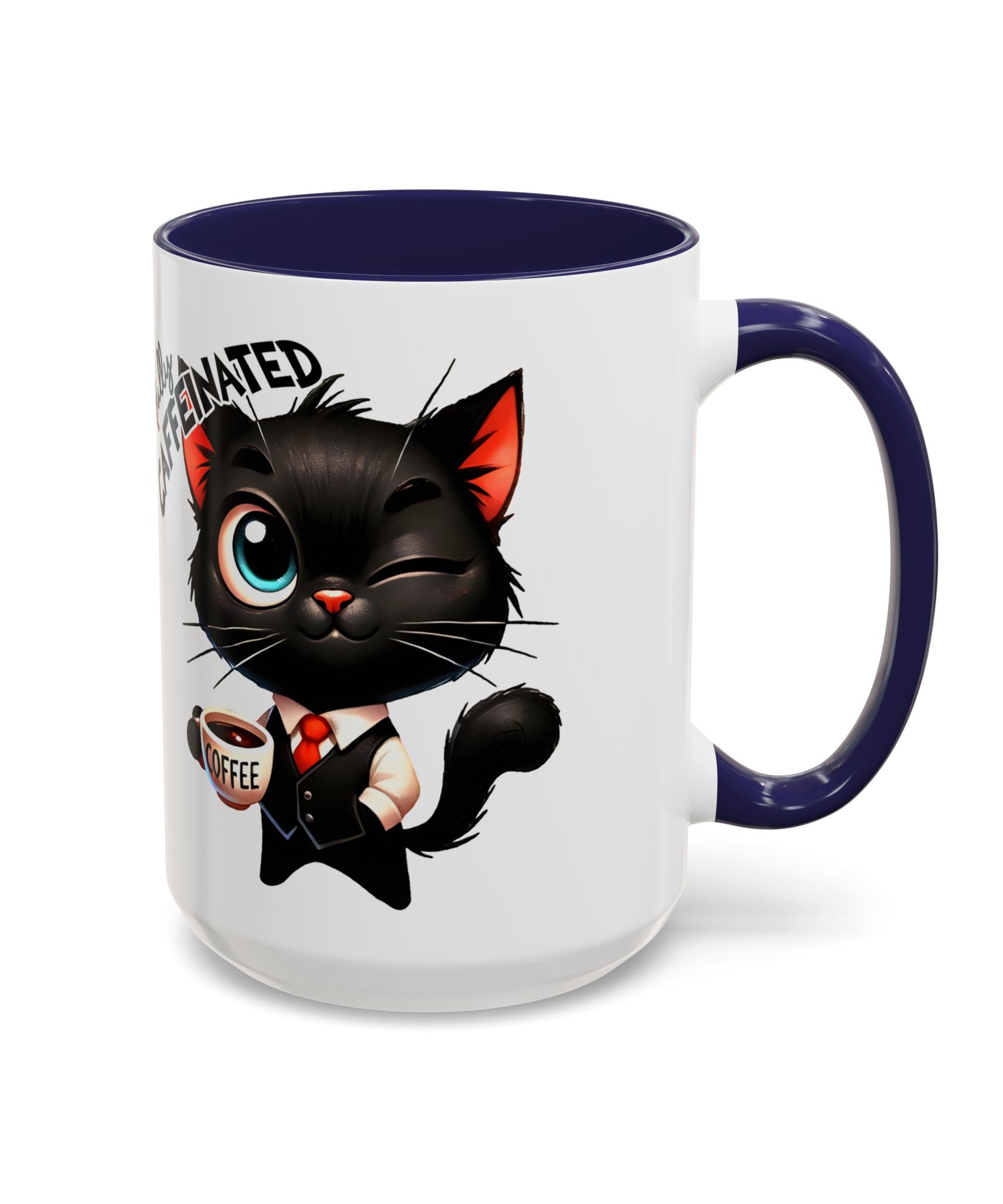 Cute Black Cat Accent Coffee Mug  Gallory Hive
