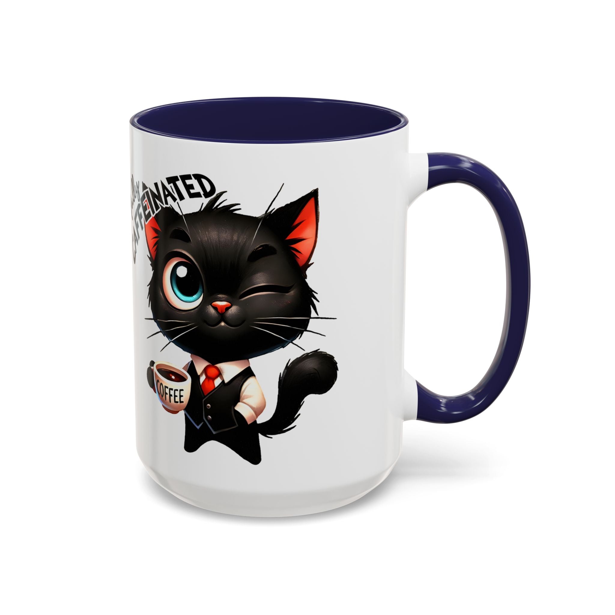 Cute Black Cat Accent Coffee Mug  Gallory Hive
