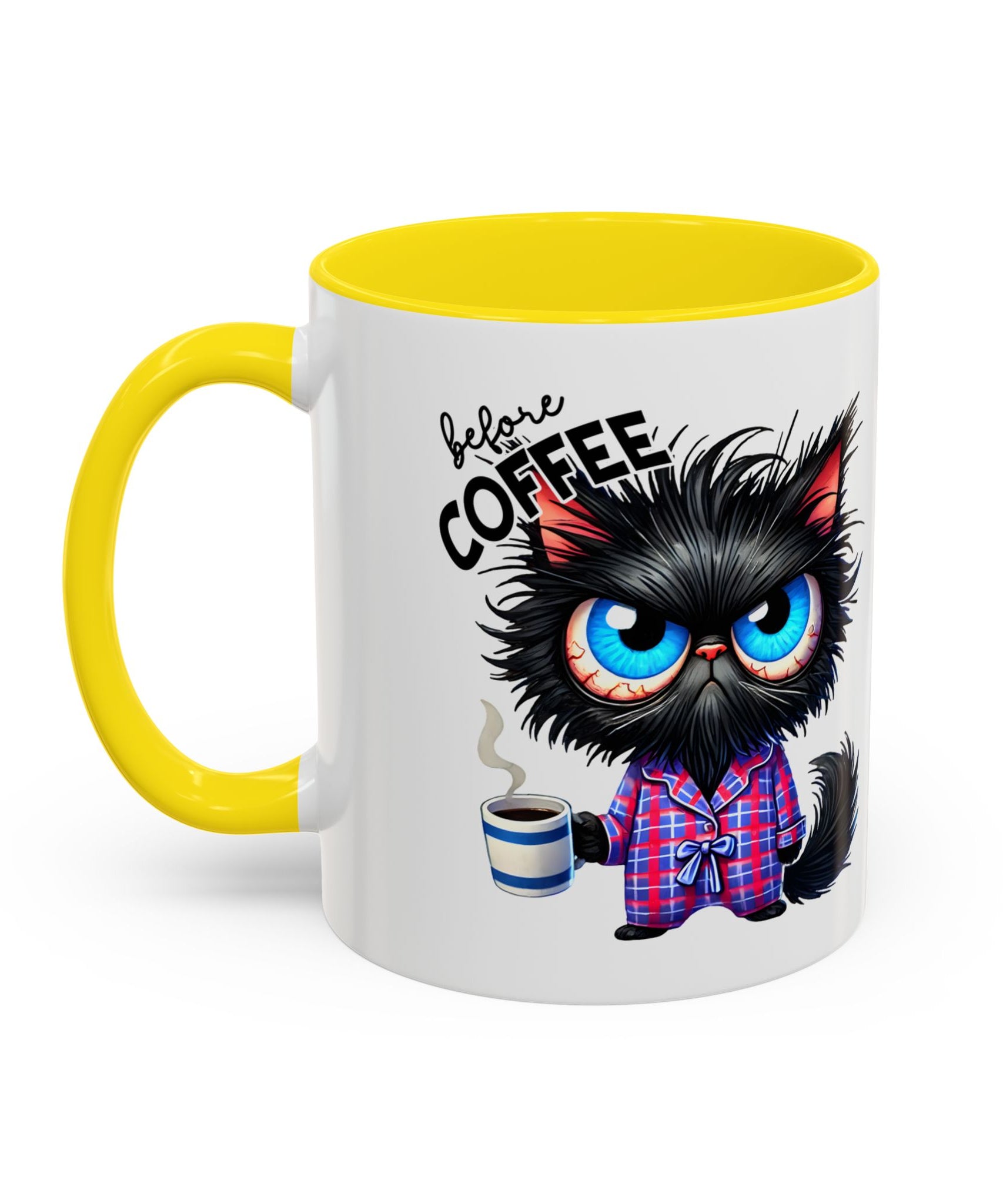Cute Black Cat Accent Coffee Mug  Gallory Hive