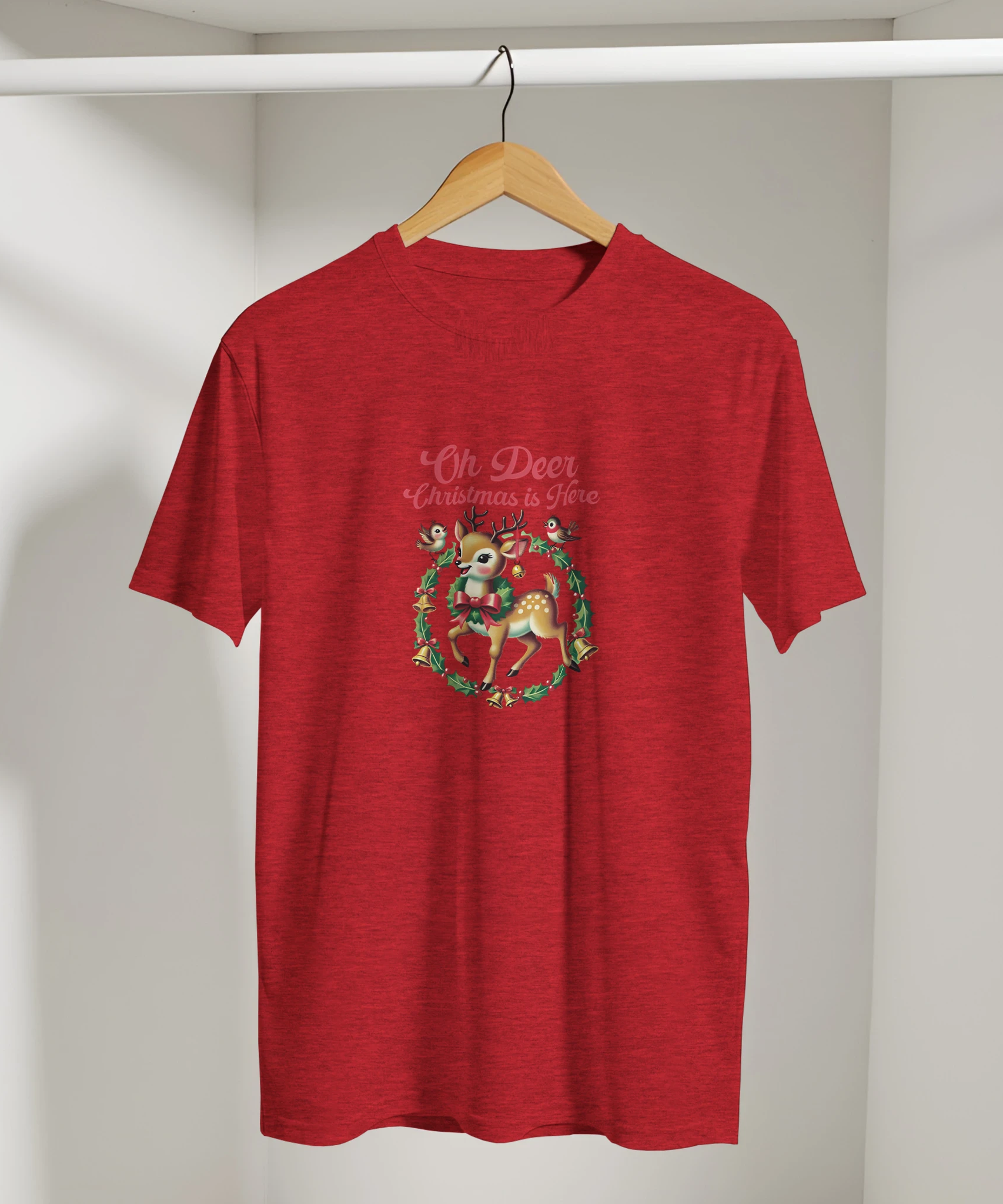Cute Retro Reindeer Christmas T-Shirt | Gallory Hive