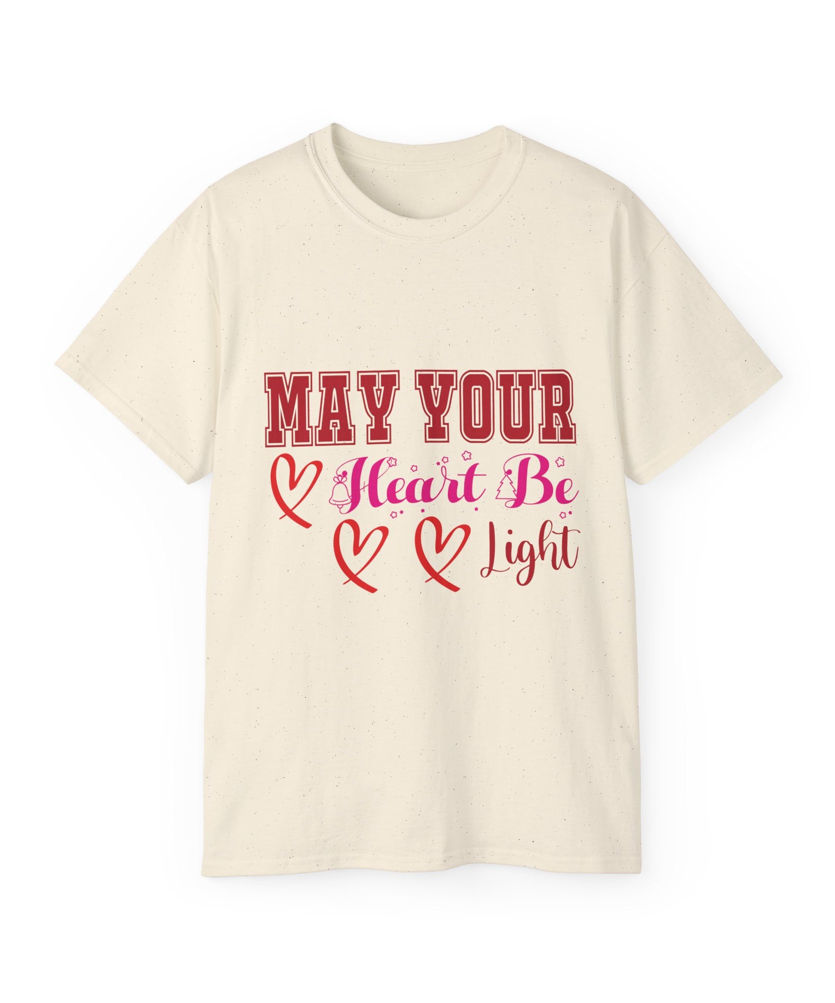 May Your Heart Be Light Christmas T-Shirt | Gallory Hive