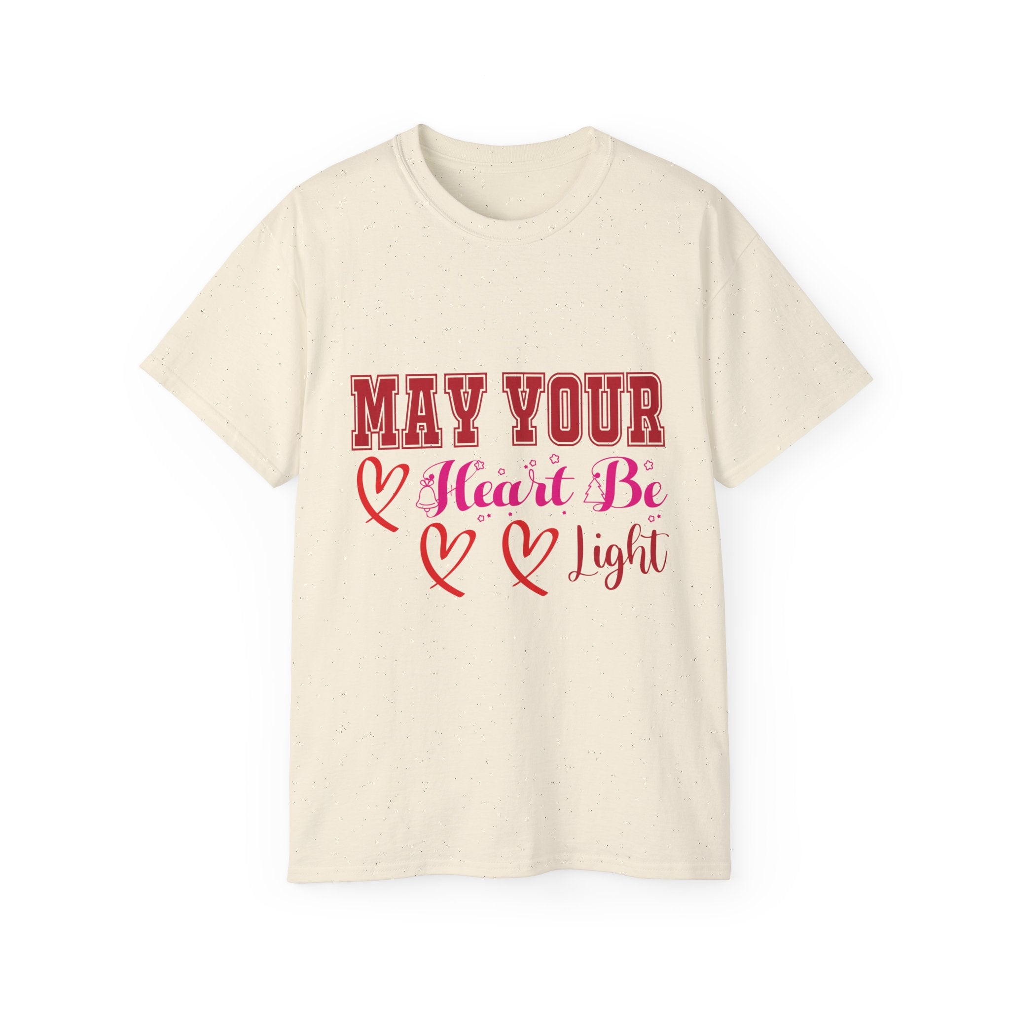 May Your Heart Be Light Christmas T-Shirt | Gallory Hive