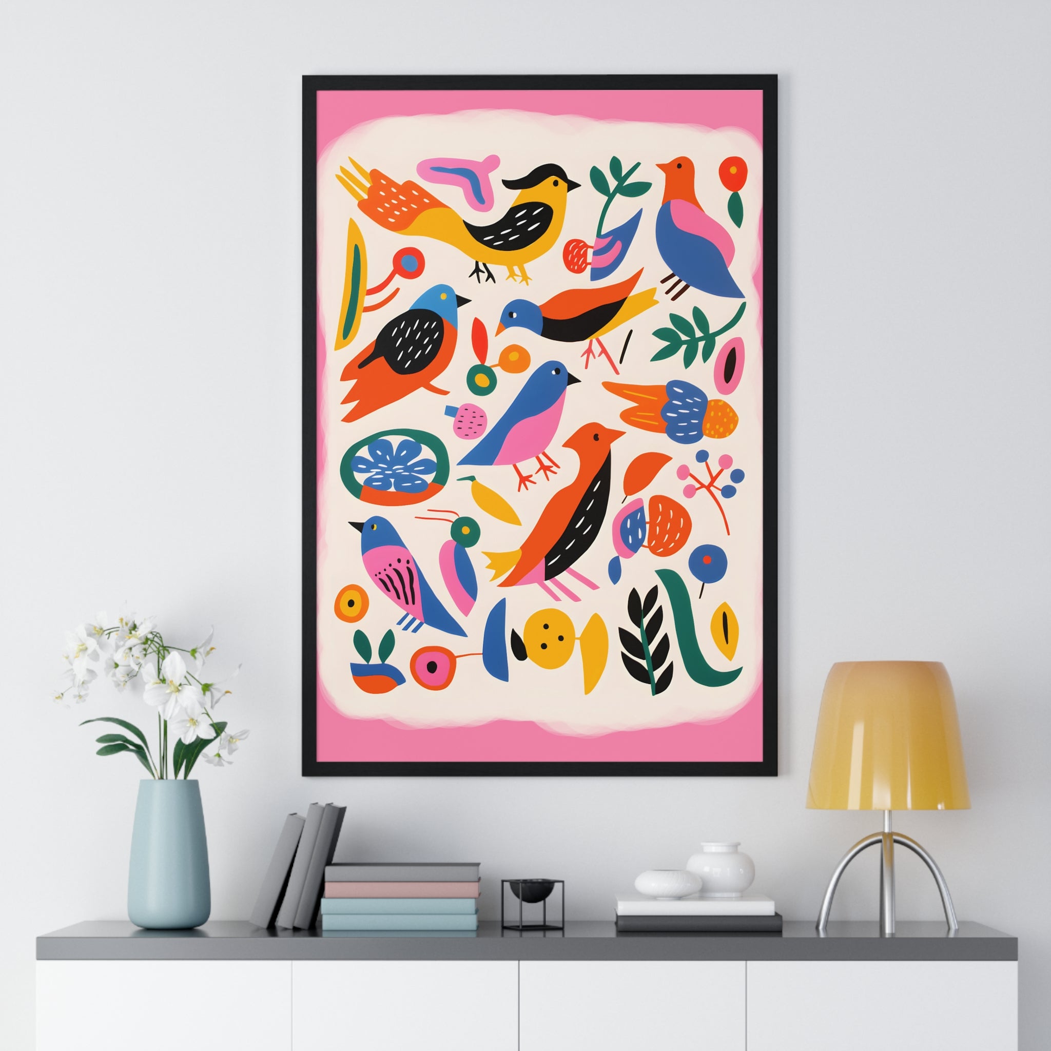 Bird & Botanical Art – Framed Nature Wall Poster | Gallory Hive