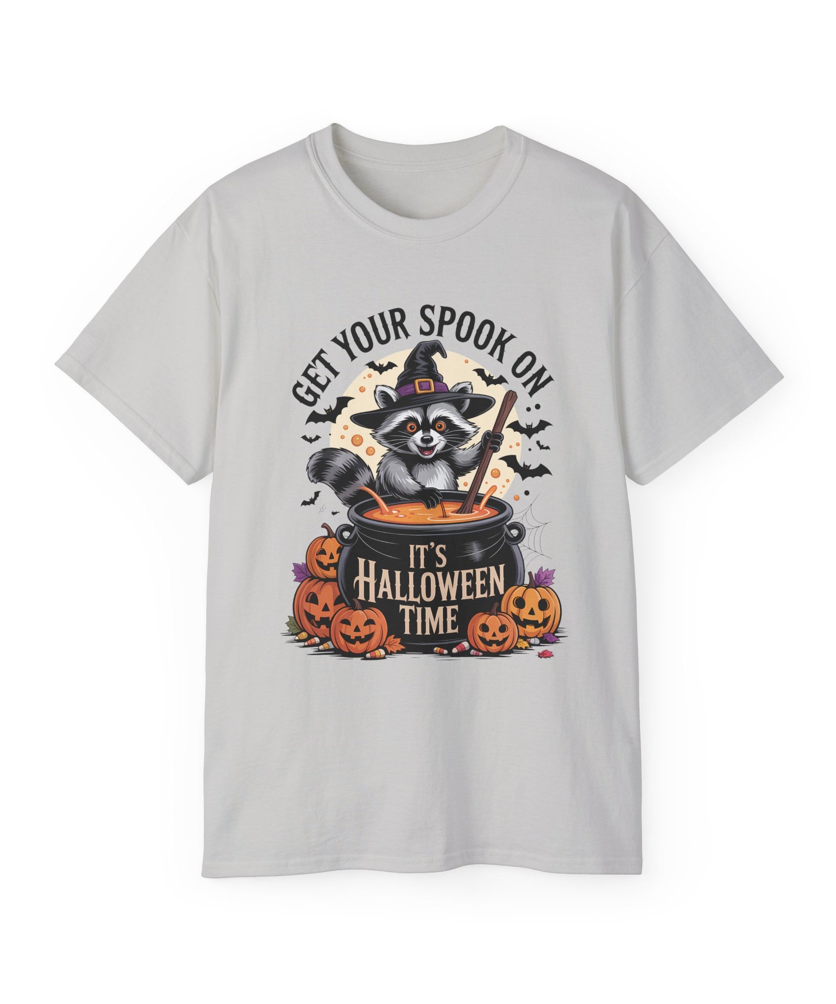 Halloween Raccoon Tee - Spook On Witch Design | Gallory Hive