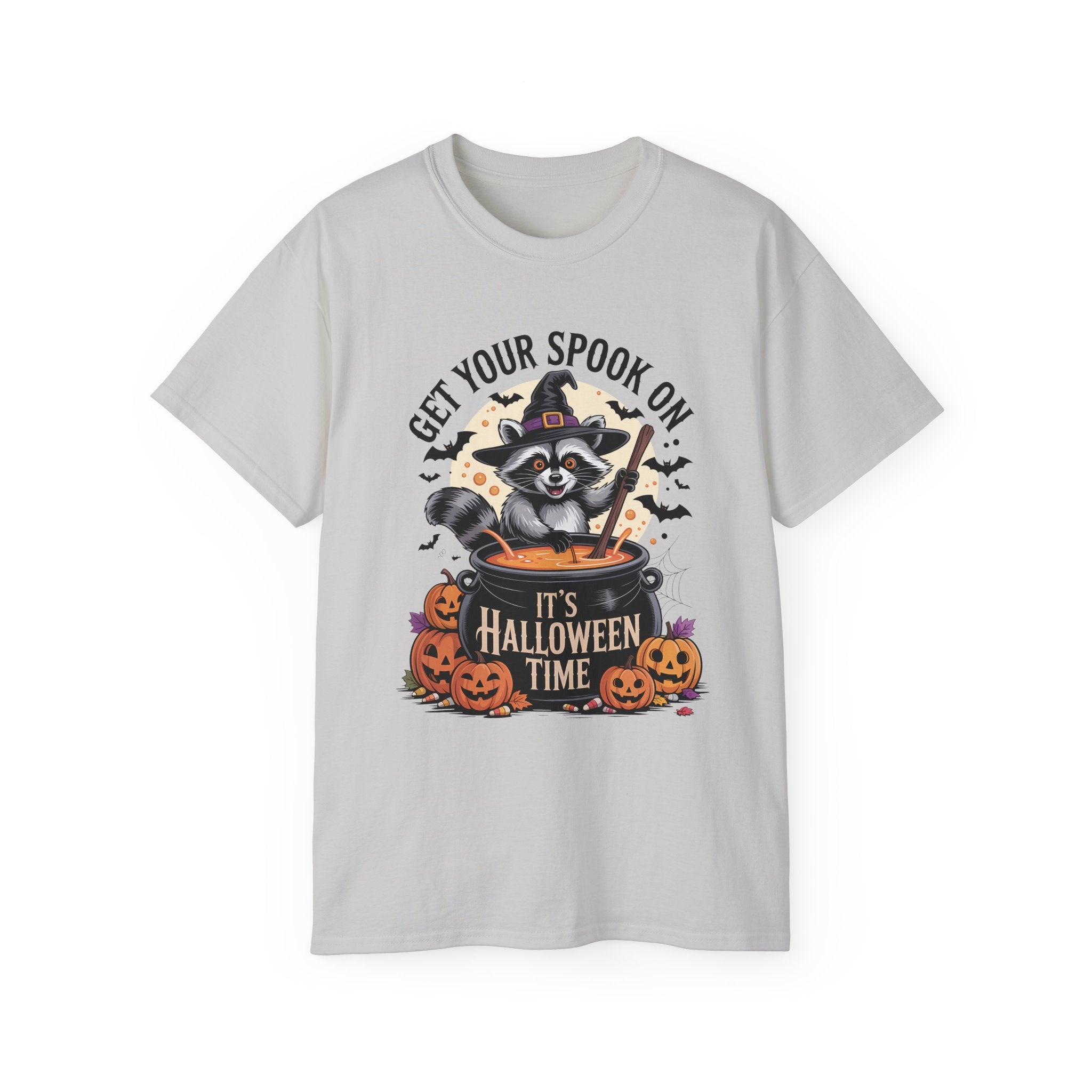 Halloween Raccoon Tee - Spook On Witch Design | Gallory Hive