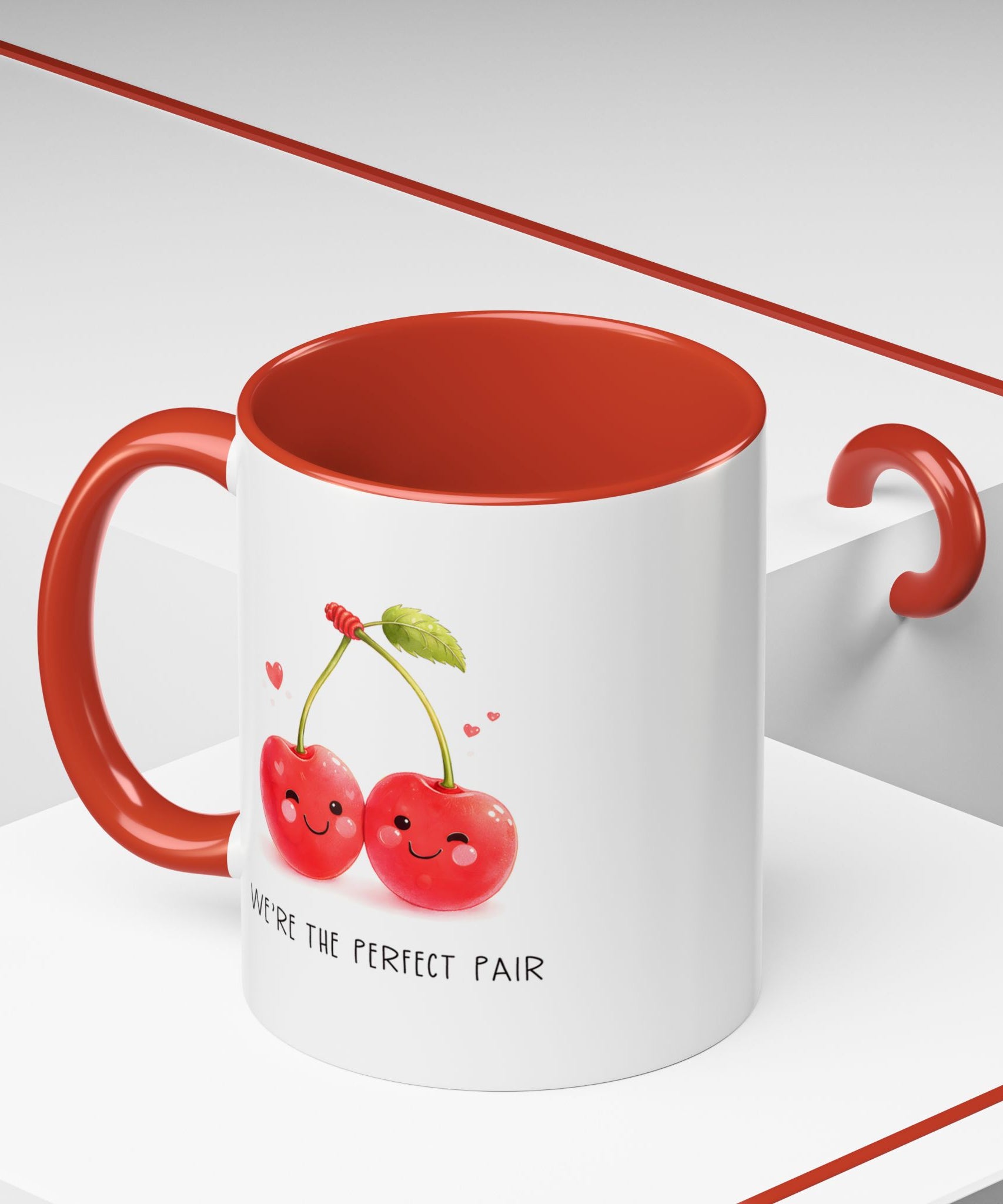 Funny Cherry Couple Ceramic Coffee Mug | Gallory Hive
