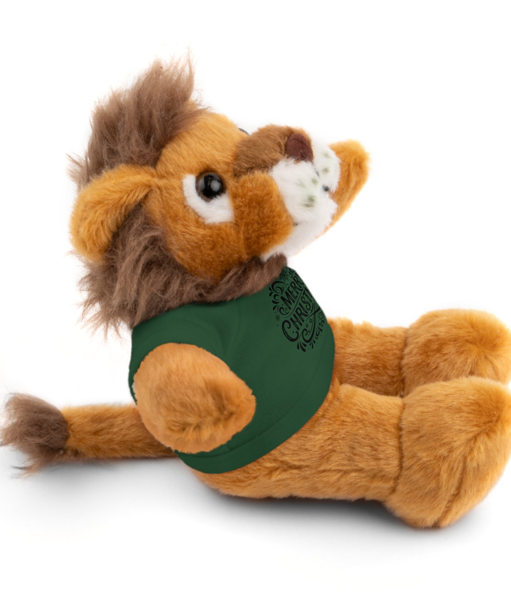 Festive Merry Christmas Stuffed Lion | Gallory Hive