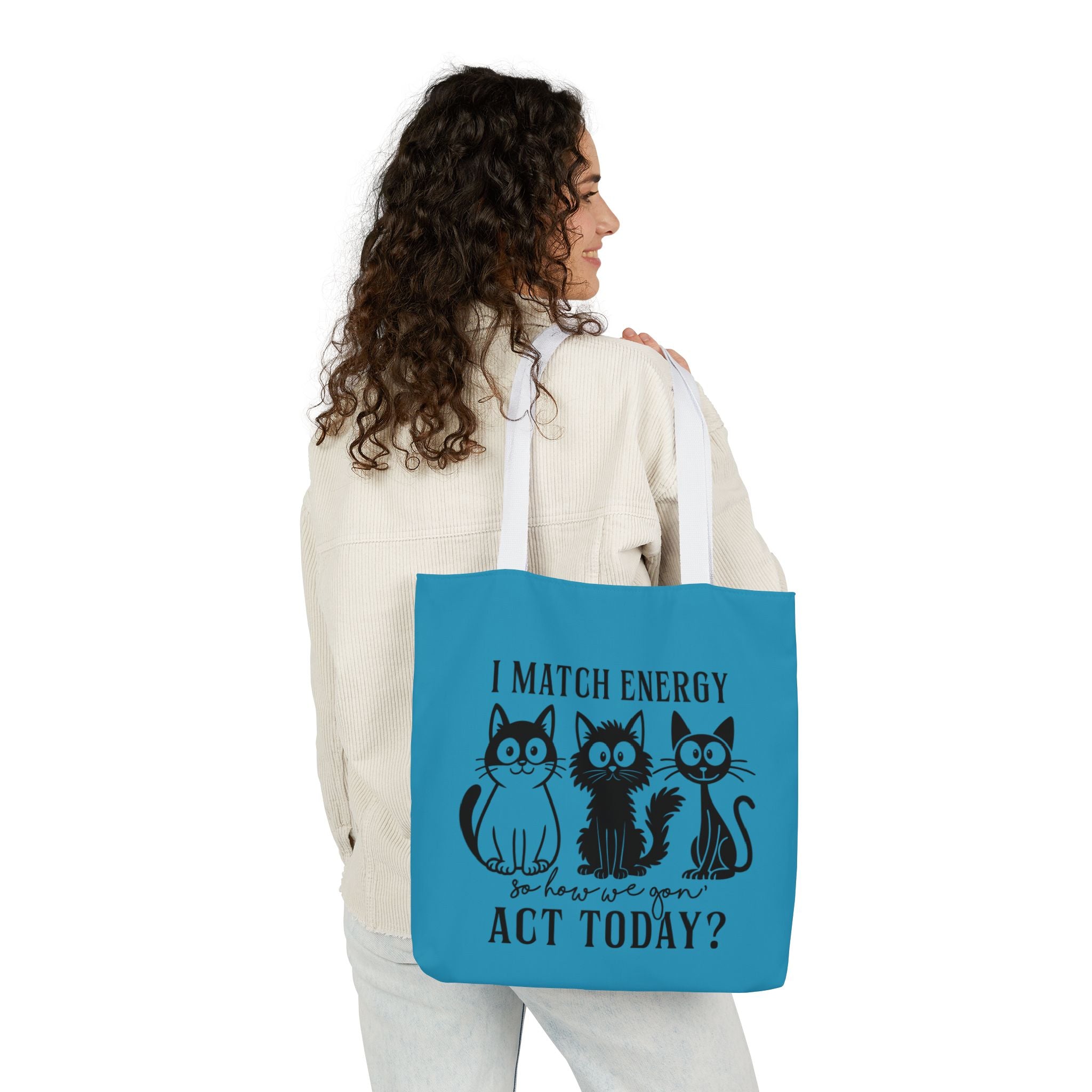 Cute Turquoise Canvas Tote – Reusable Bag