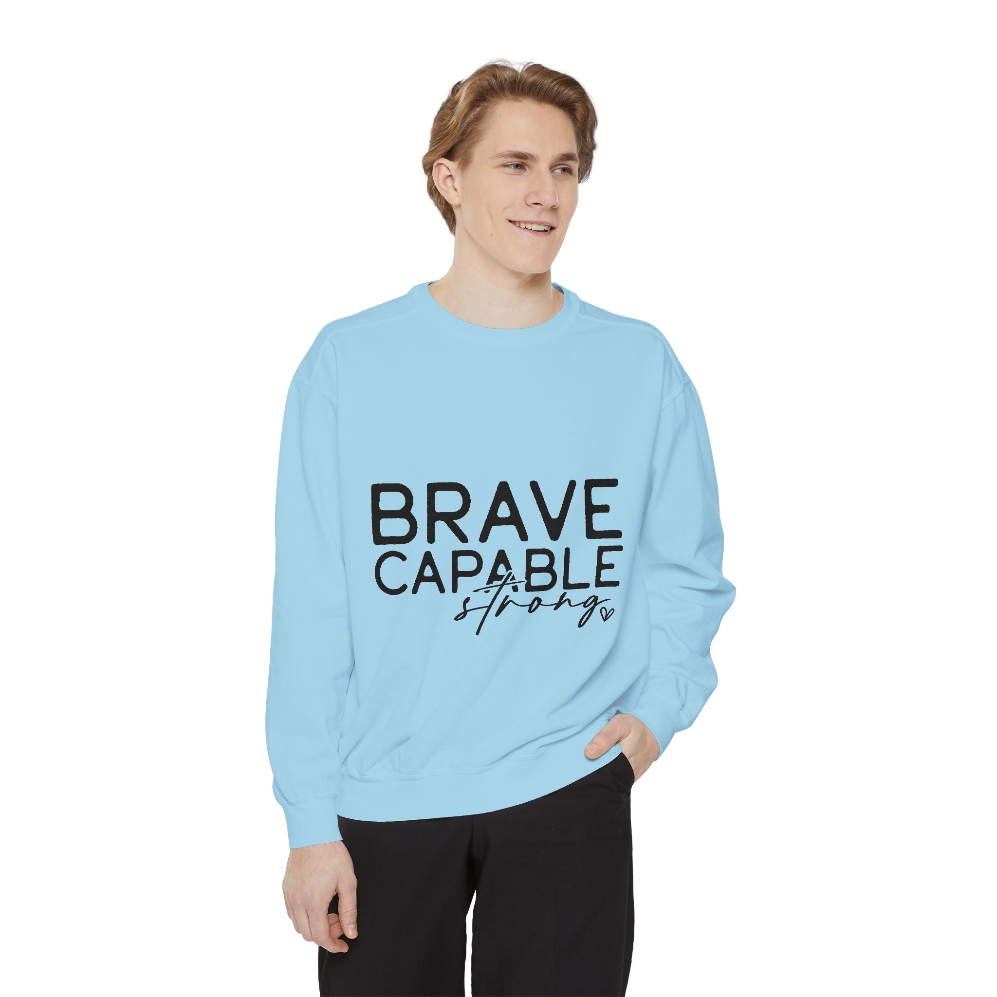 Minimalist Brave Capable Strong Crewneck Sweatshirt
