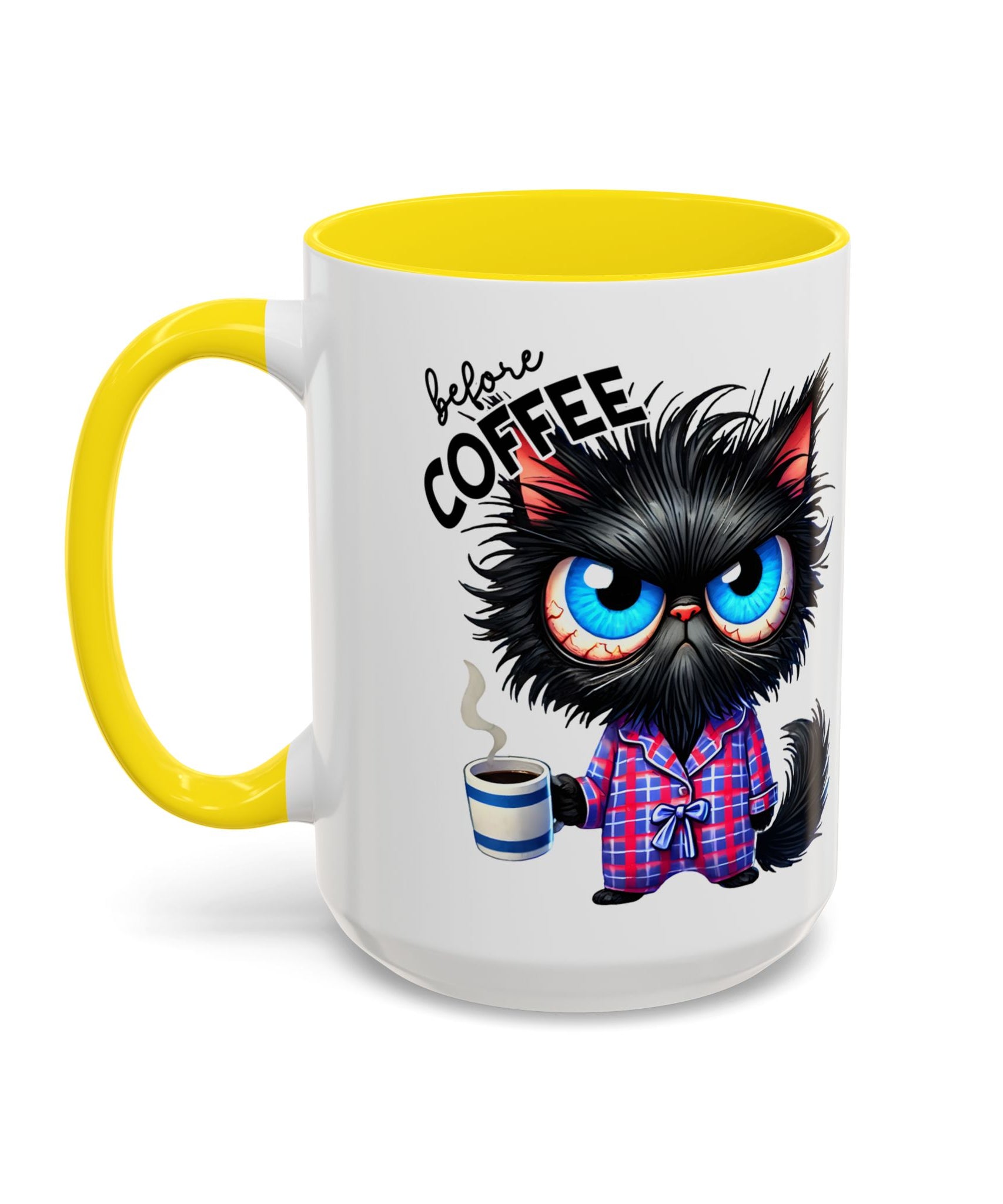 Cute Black Cat Accent Coffee Mug  Gallory Hive