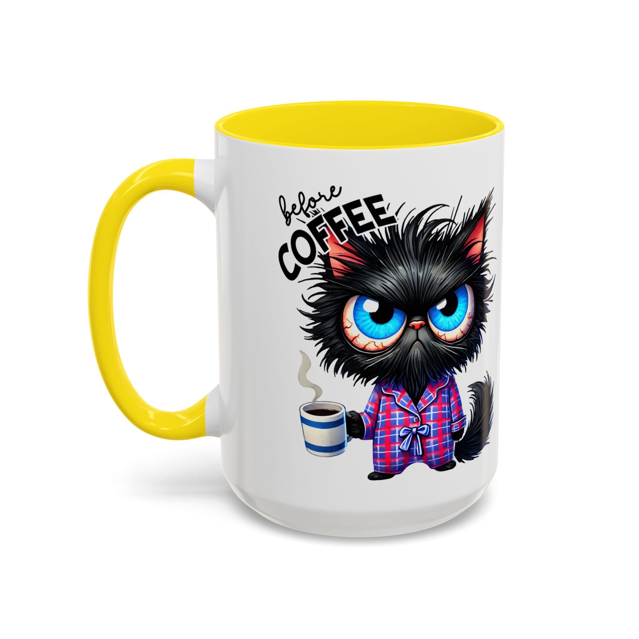 Cute Black Cat Accent Coffee Mug  Gallory Hive