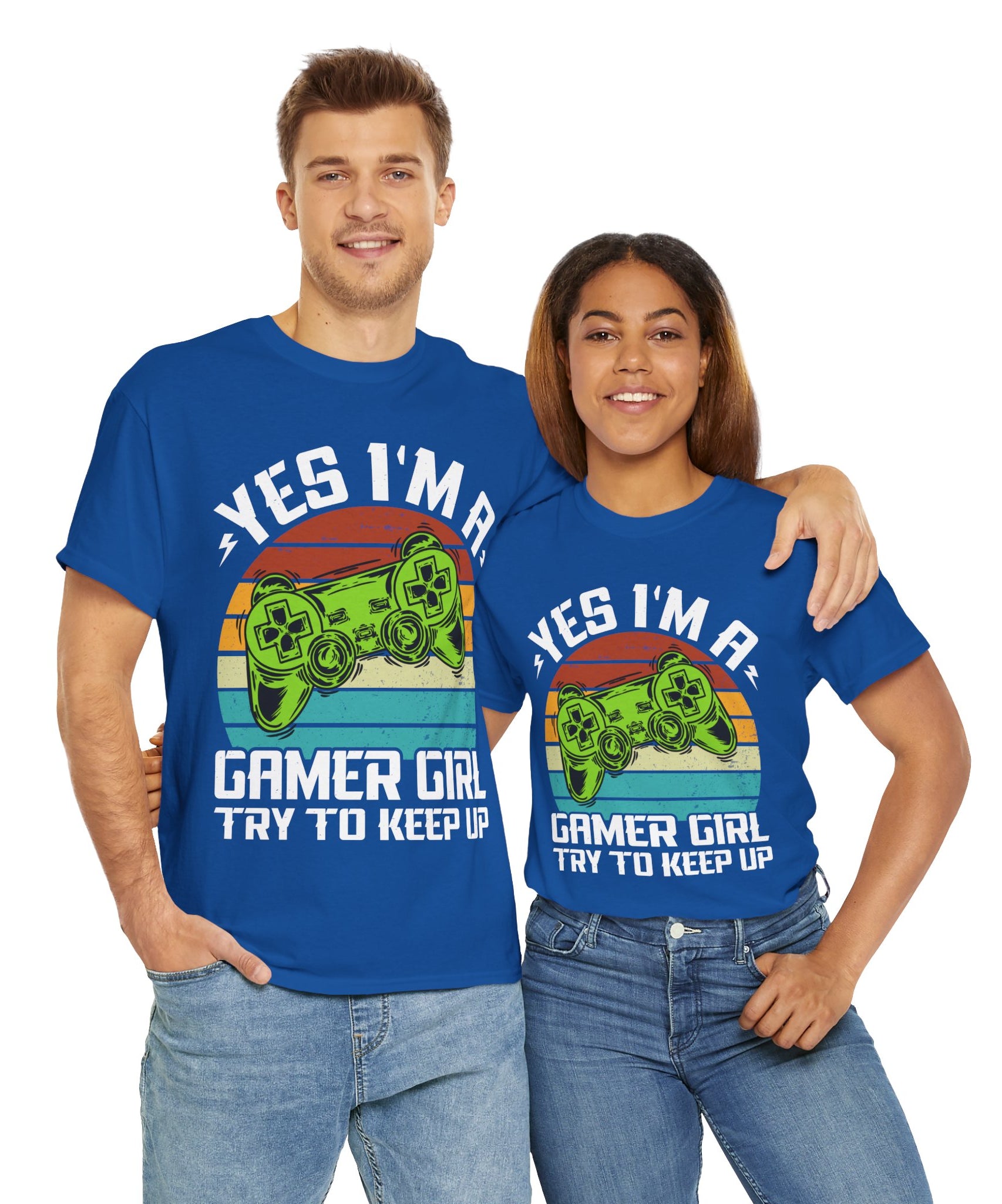 Retro Gamer Girl Tee - Gaming Vibes