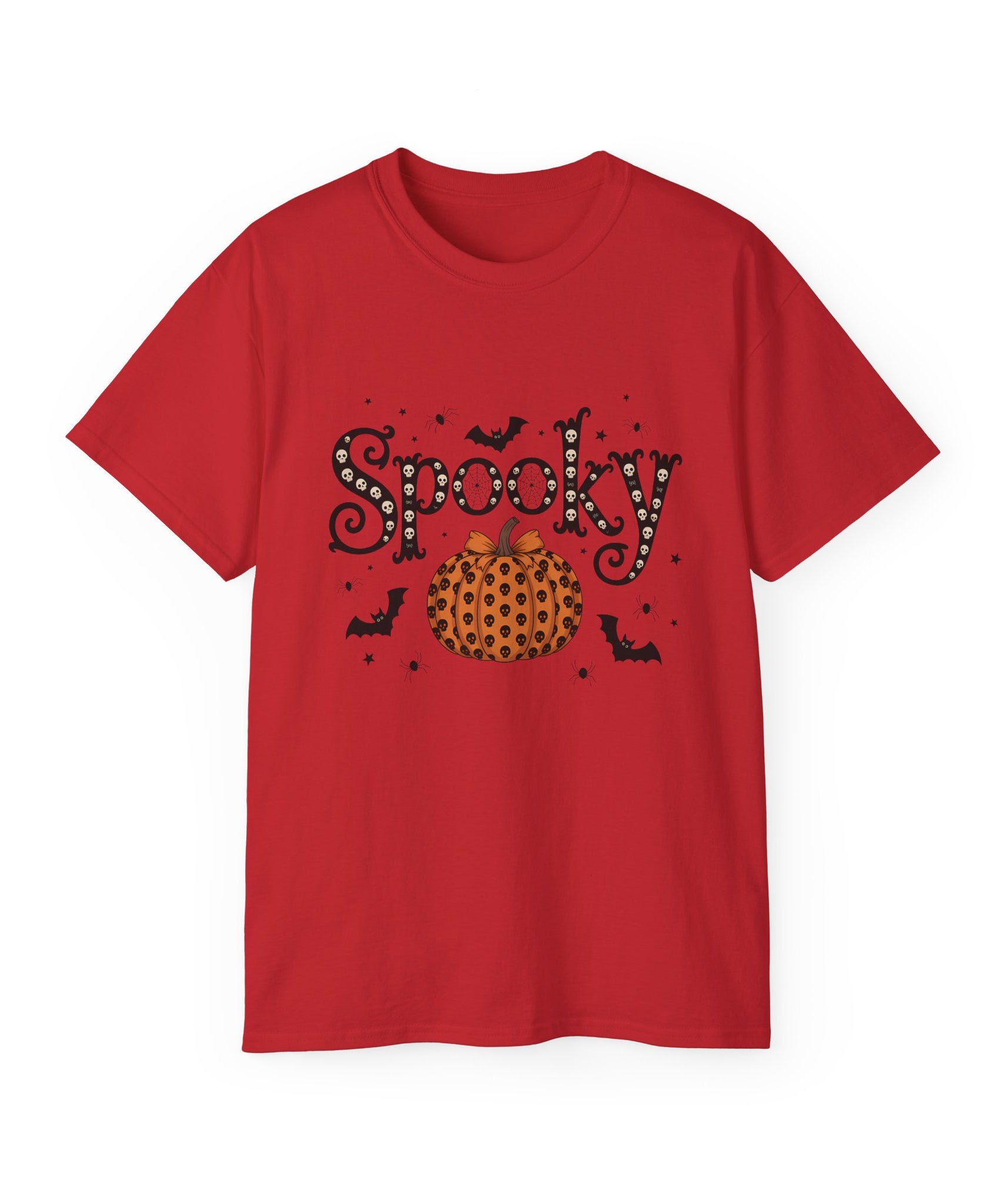 Spooky Skull Pumpkin Halloween T-Shirt | Gallory Hive