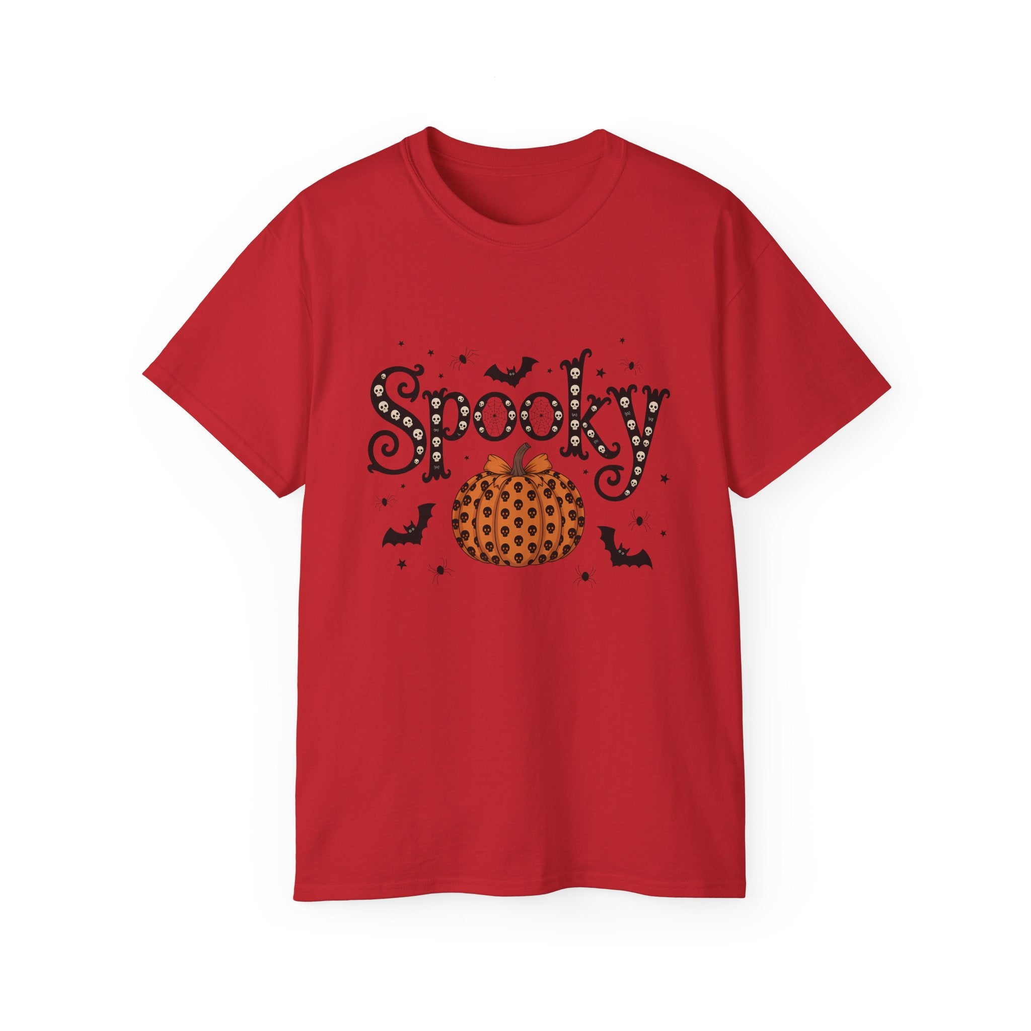 Spooky Skull Pumpkin Halloween T-Shirt | Gallory Hive