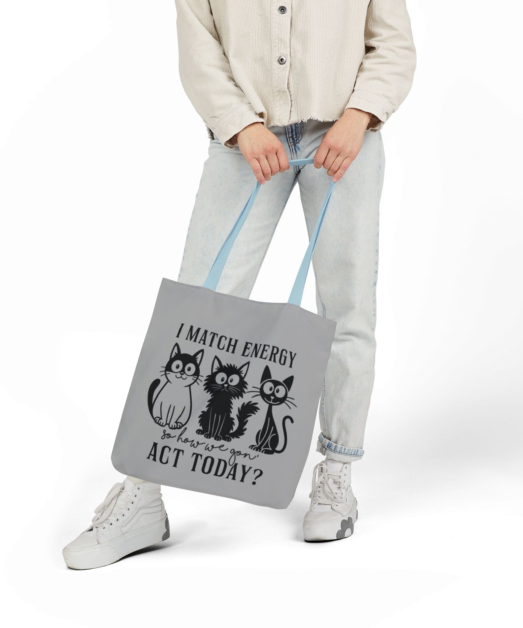 Gift for Cat Lovers – Light Grey Tote Bag