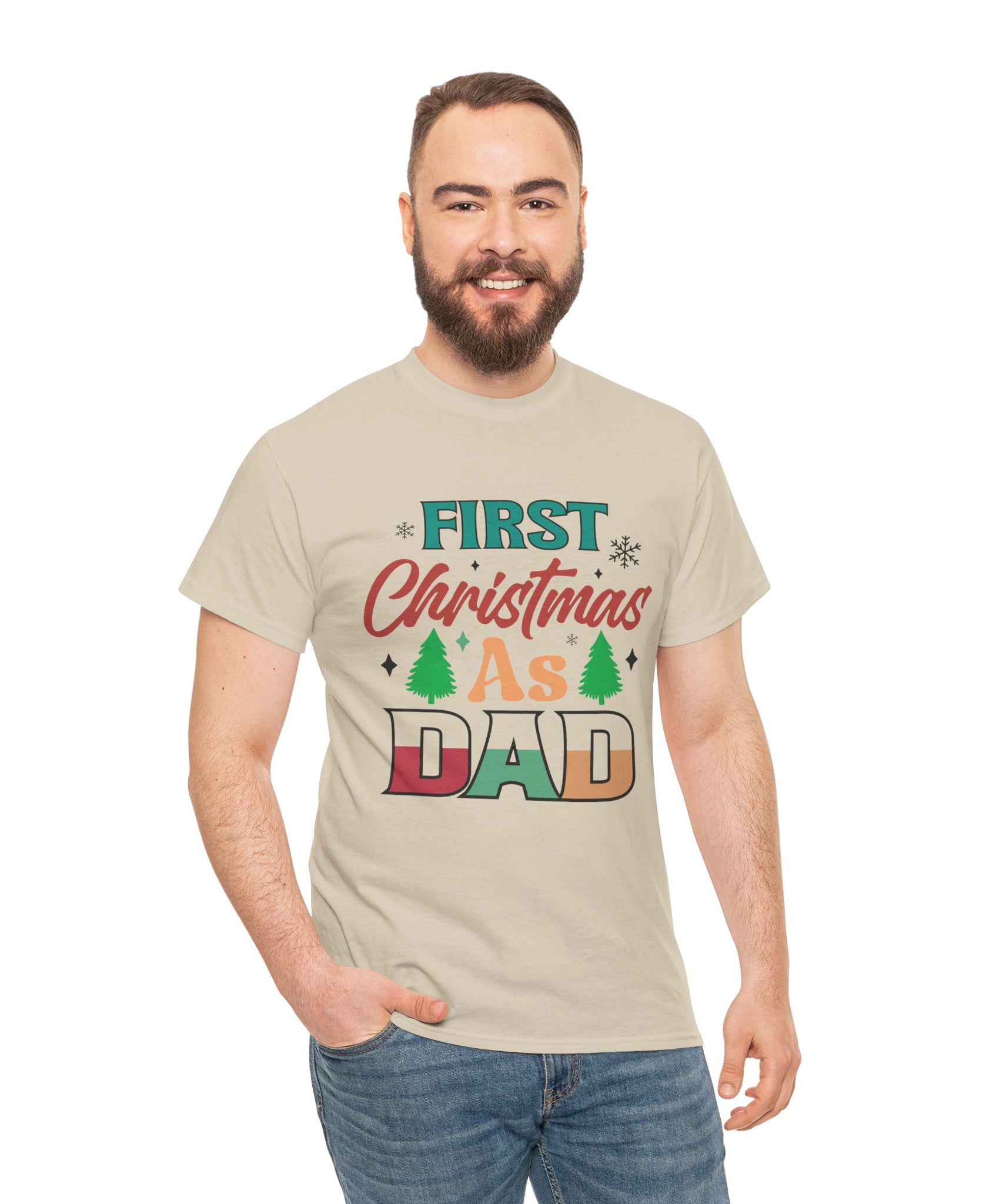 First Christmas as Dad T-Shirt | Gallory Hive