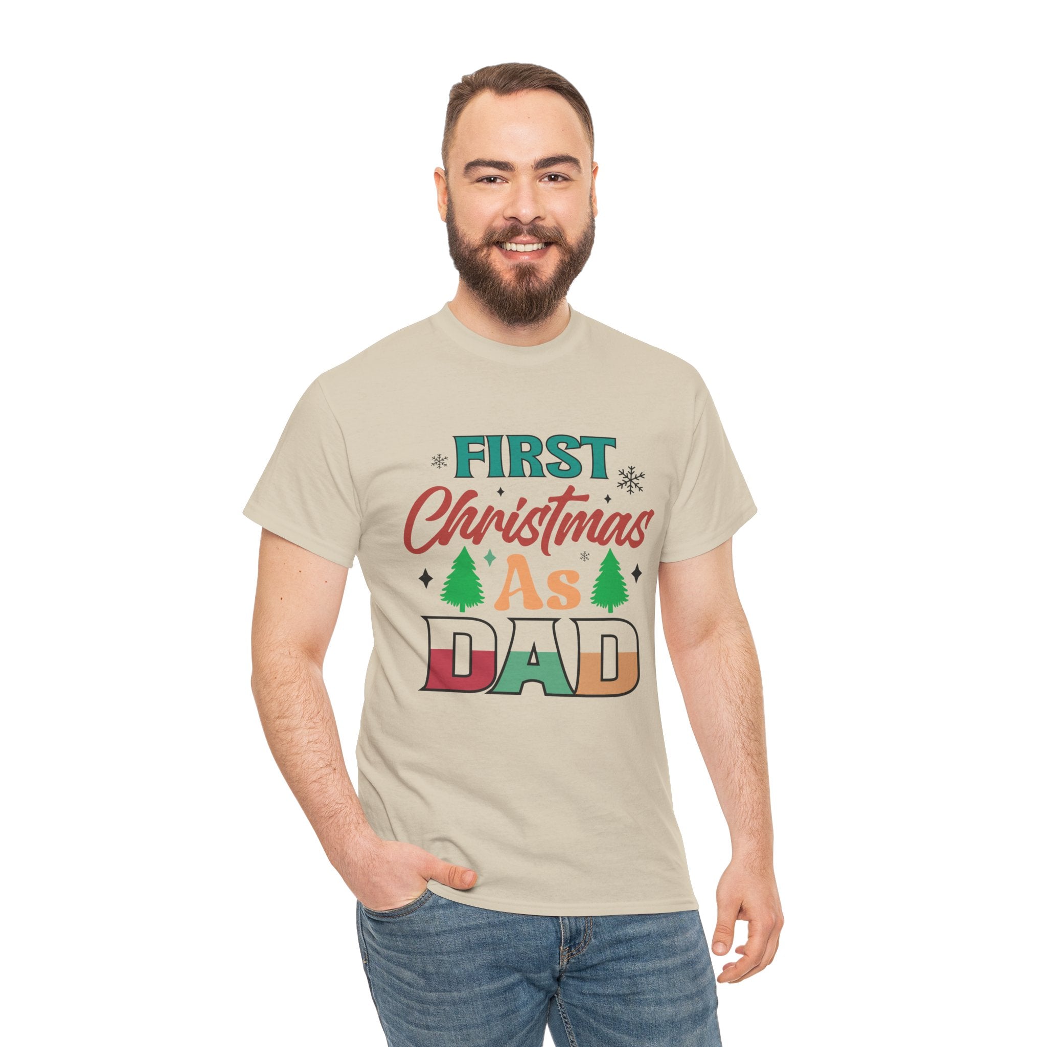 First Christmas as Dad T-Shirt | Gallory Hive