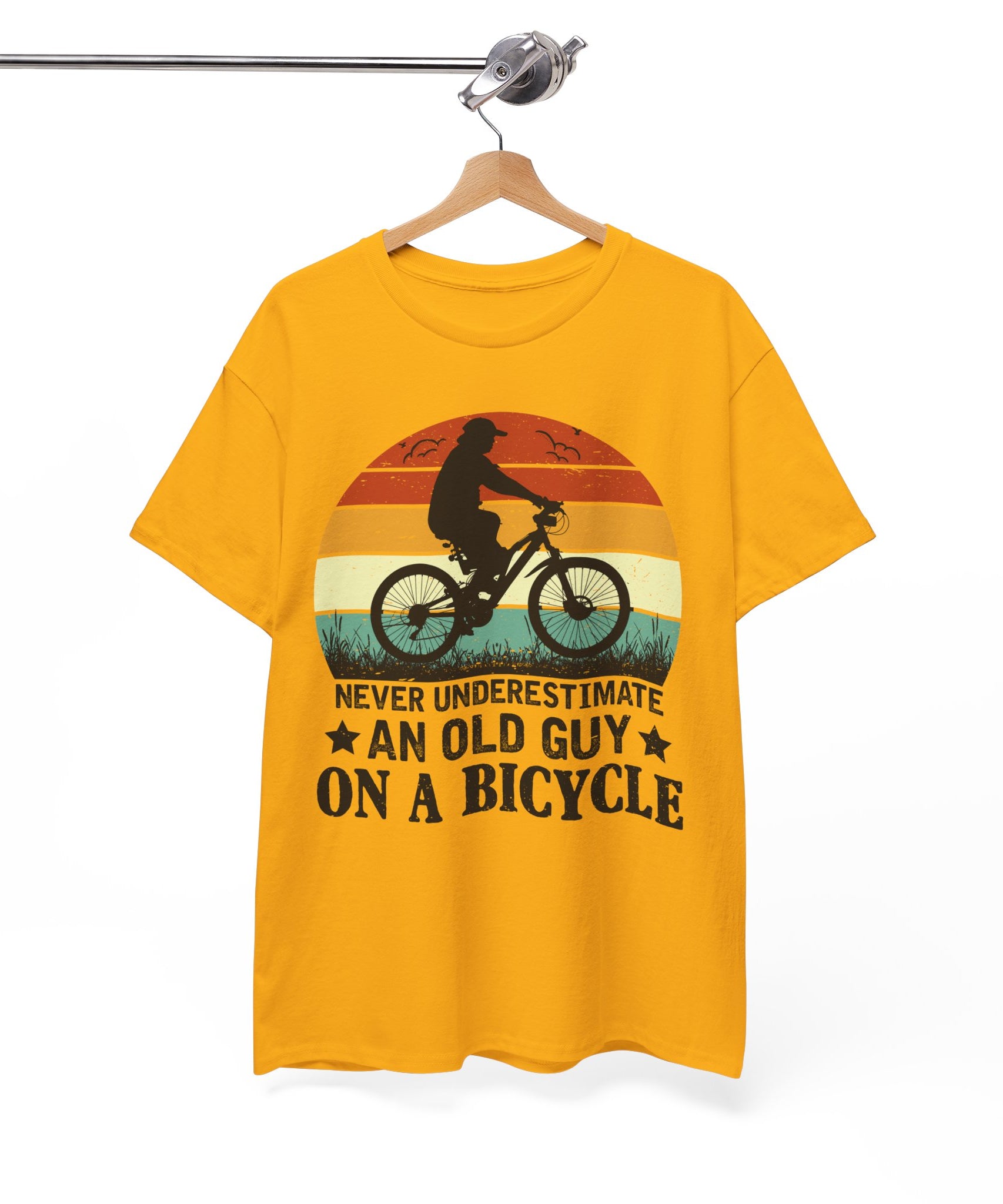 Retro Old Guy On Bicycle Shirt