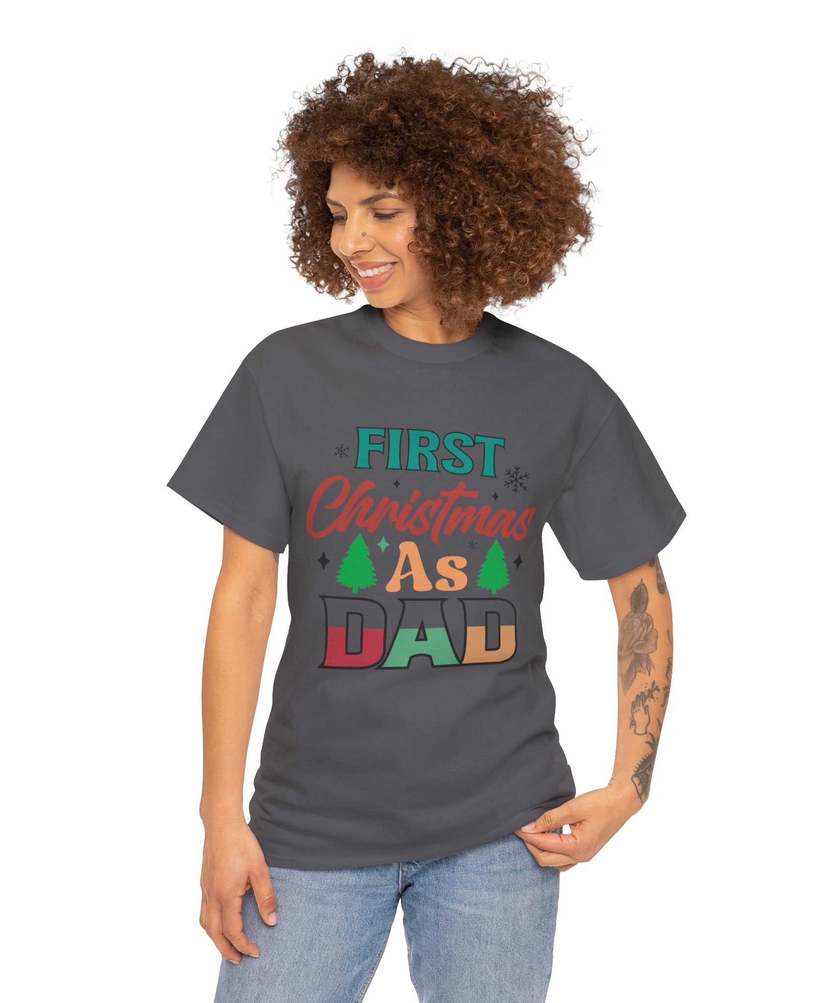 First Christmas as Dad T-Shirt | Gallory Hive