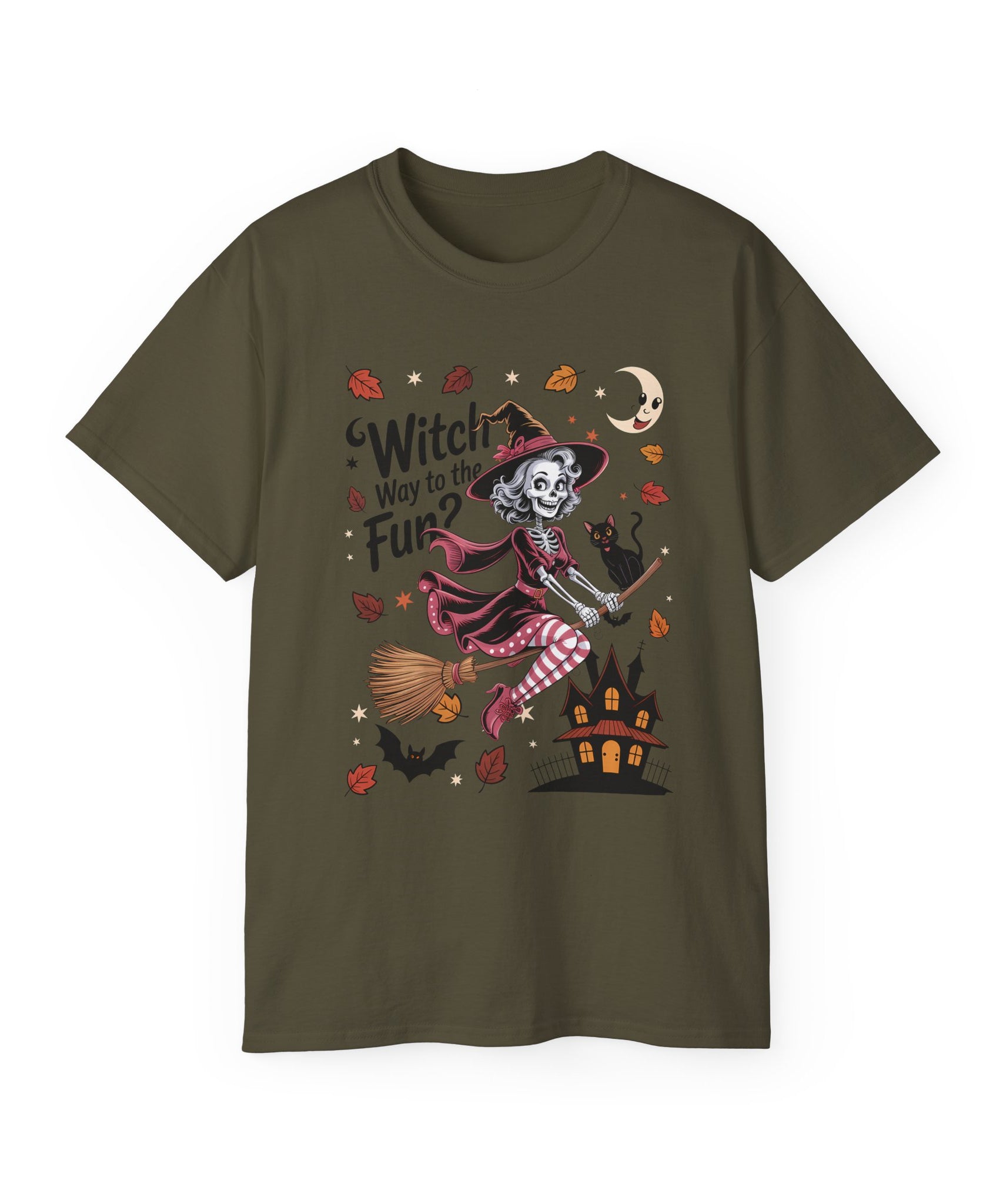 Spooky Cute Witch Ride Halloween Shirt | Gallory Hive