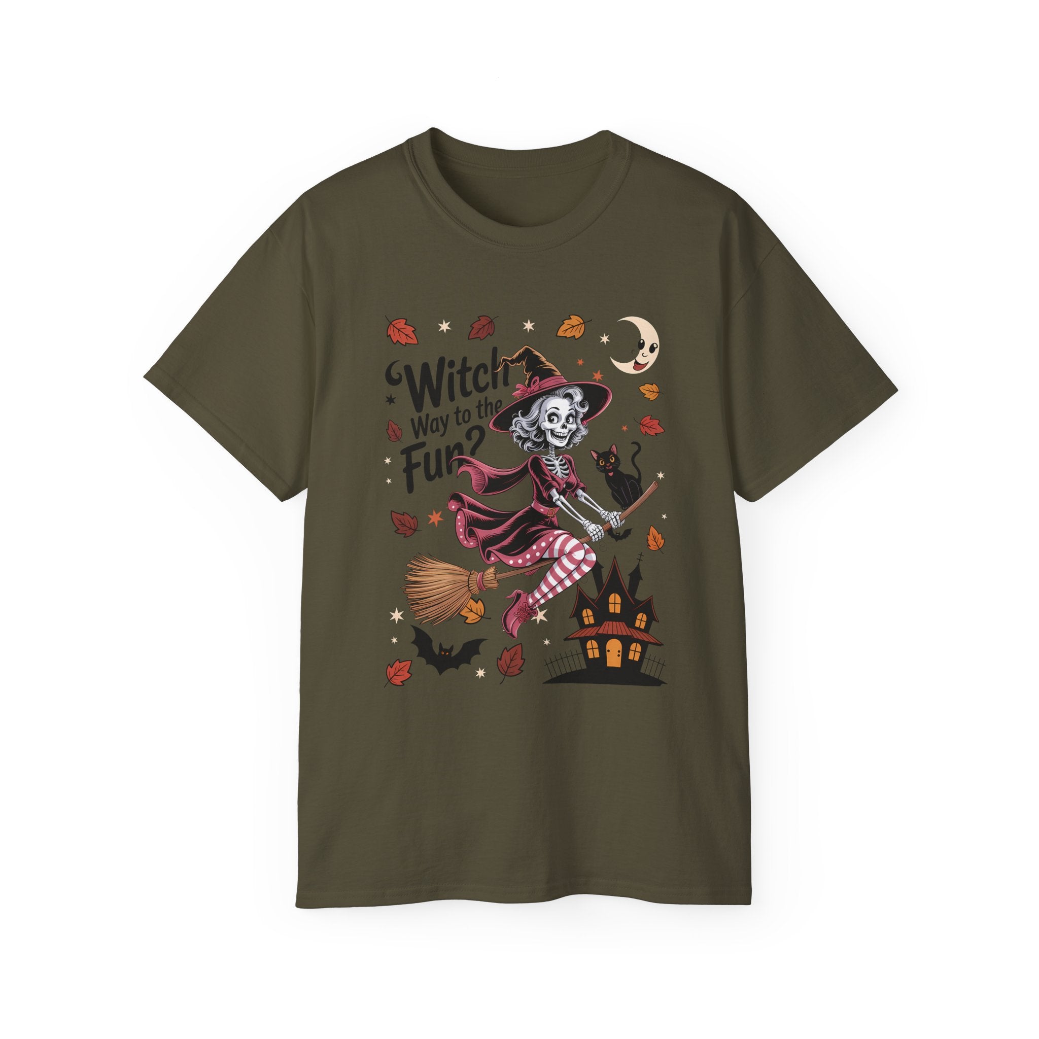 Spooky Cute Witch Ride Halloween Shirt | Gallory Hive