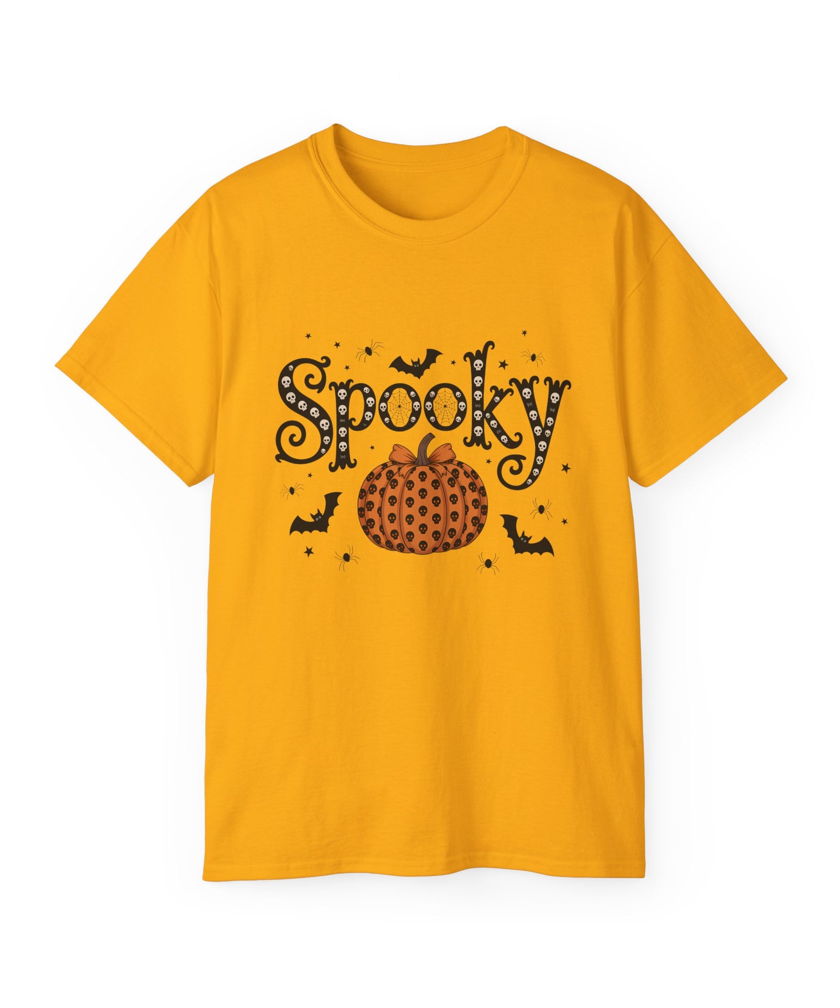 Spooky Skull Pumpkin Halloween T-Shirt