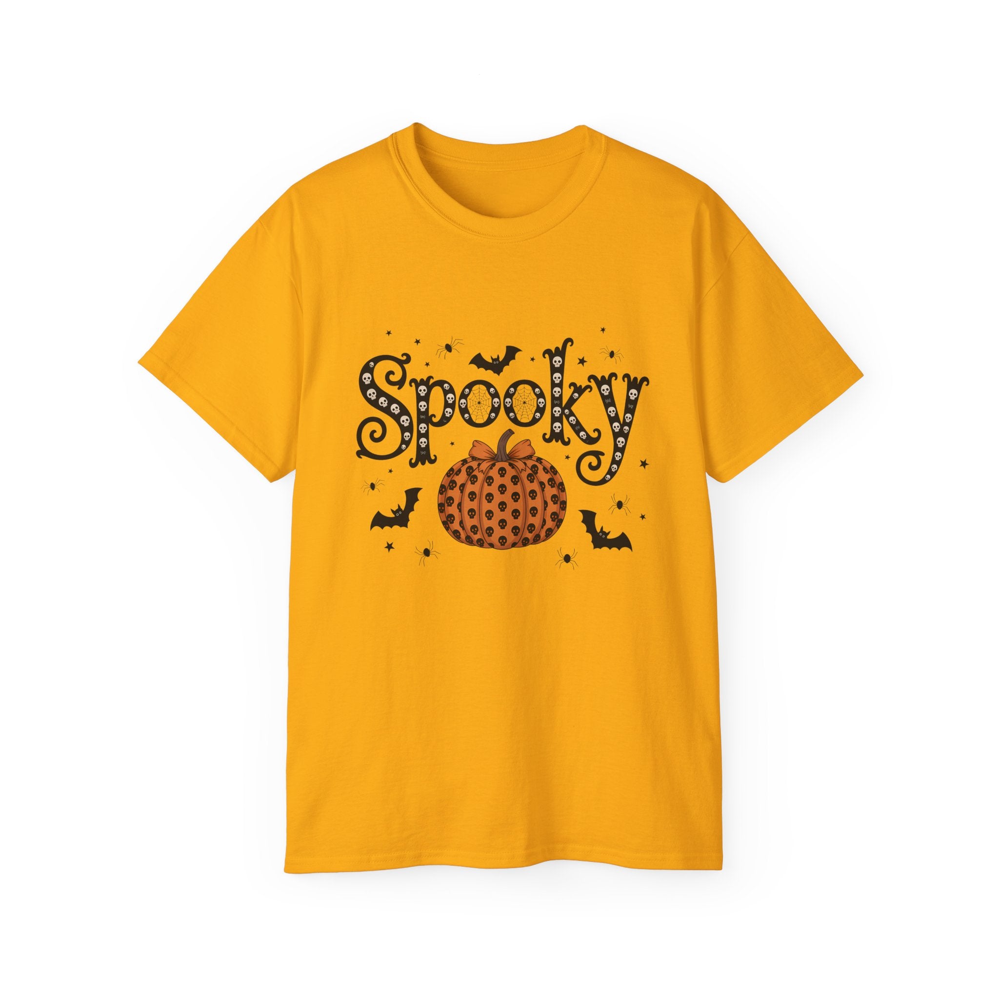 Spooky Skull Pumpkin Halloween T-Shirt