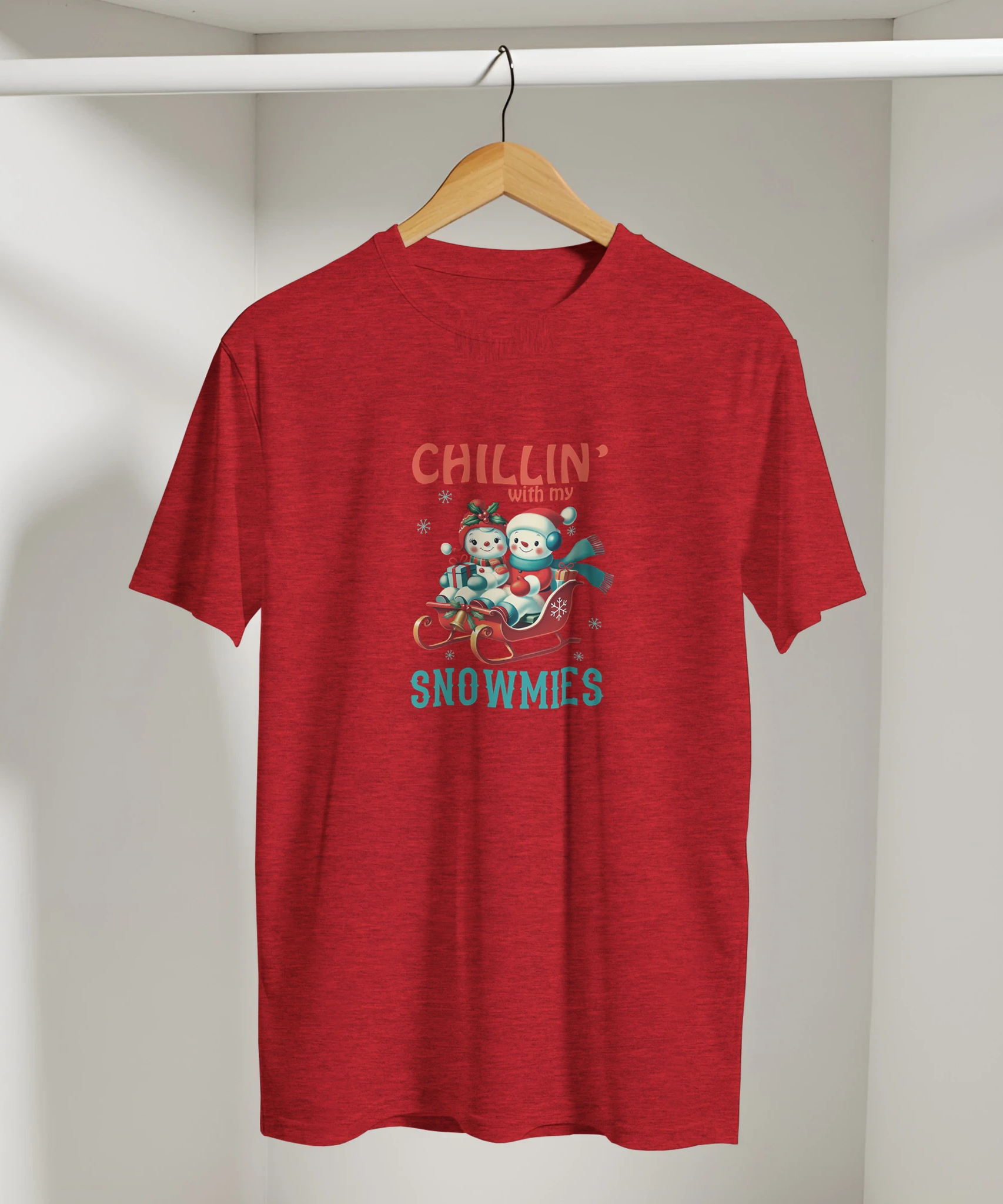 Retro Snowman Holiday Christmas T-Shirt | Gallory Hive