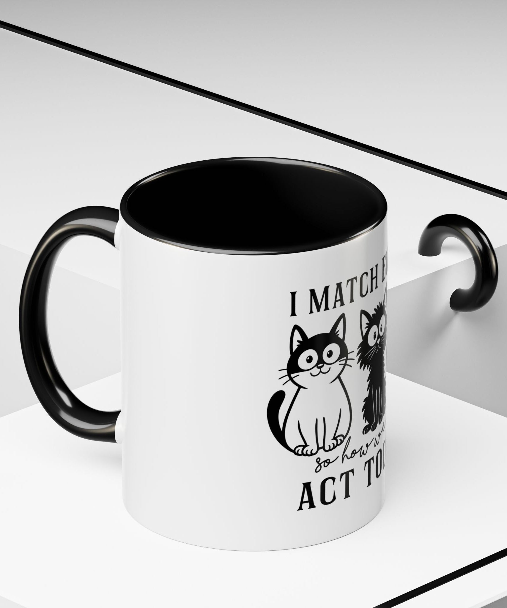 Quirky Cat Coffee Mug, Fun Kitty Mug for Cat Lovers, Gift for Pet Owners, Unique Cat-Themed Drinkware, Cute Cat Lover Present