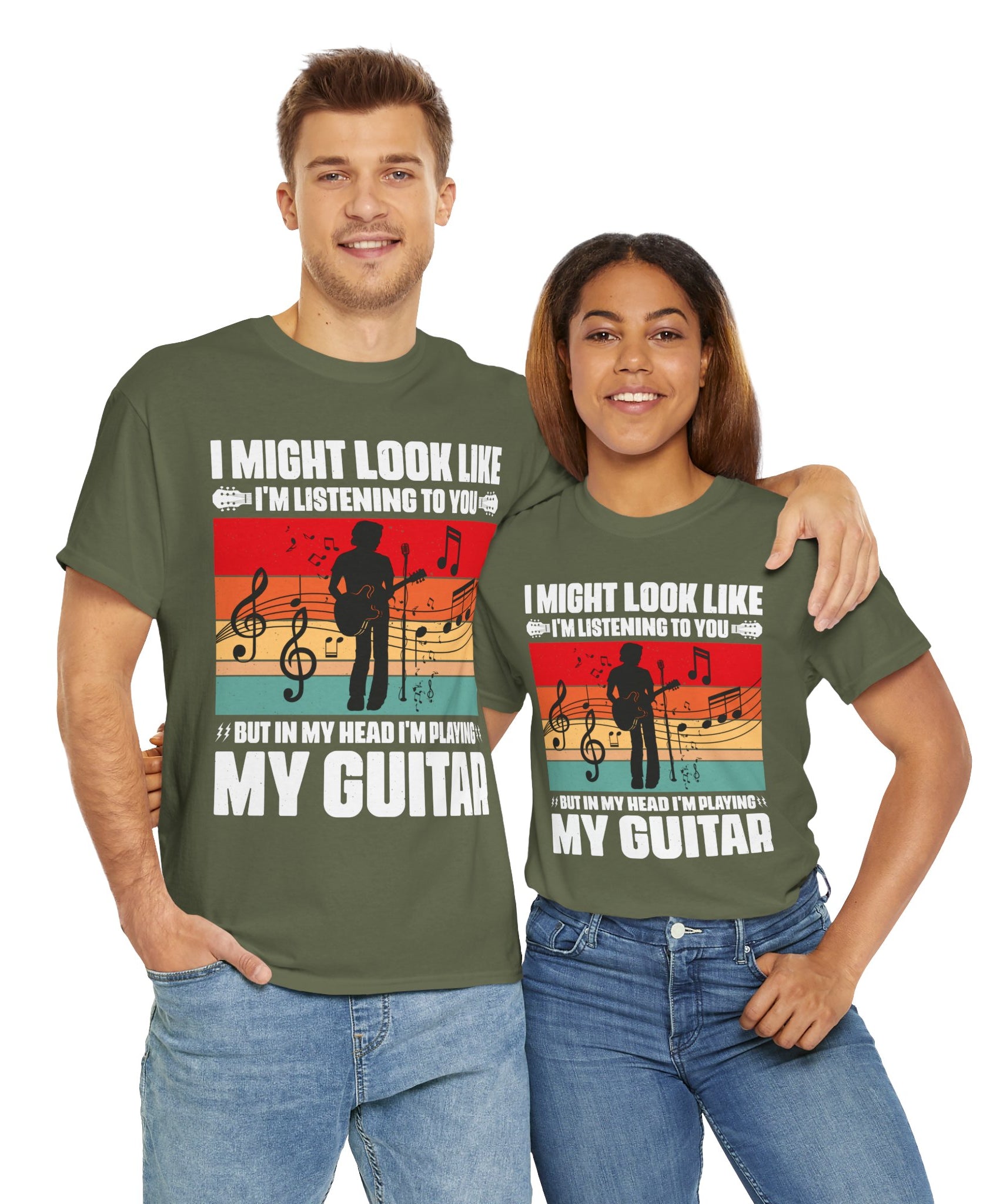 Retro Guitar Playing Mind T-Shirt
