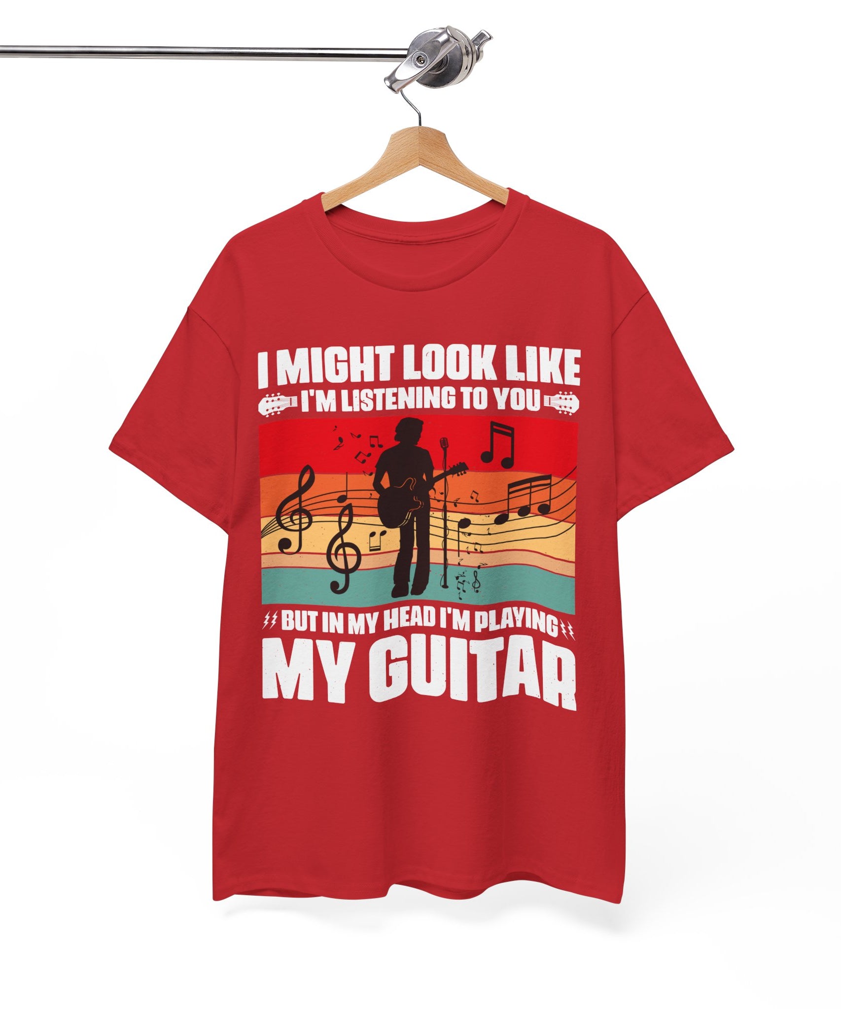 Retro Guitar Playing Mind T-Shirt | Gallory Hive