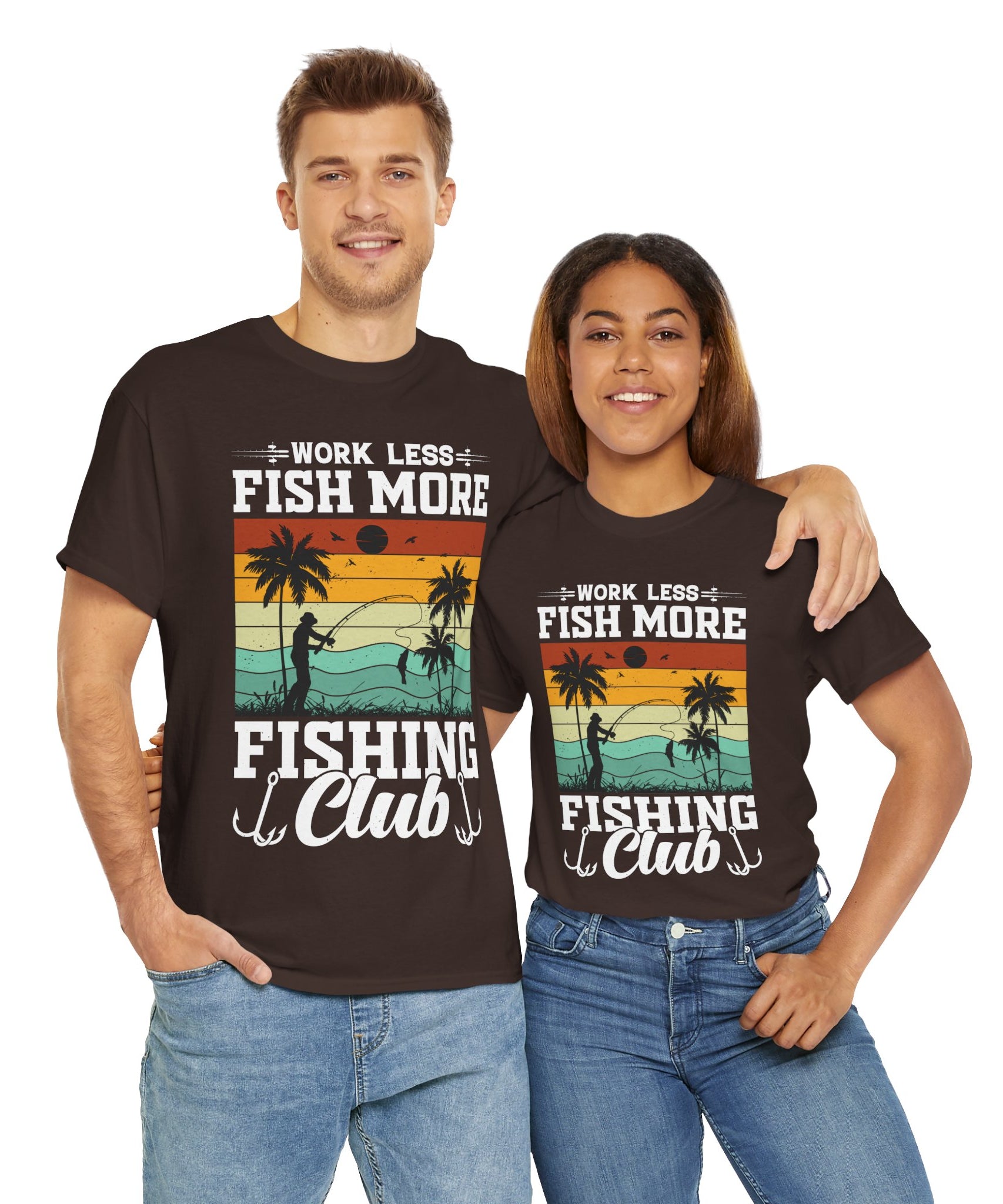 Retro Fisherman Sunset T-Shirt
