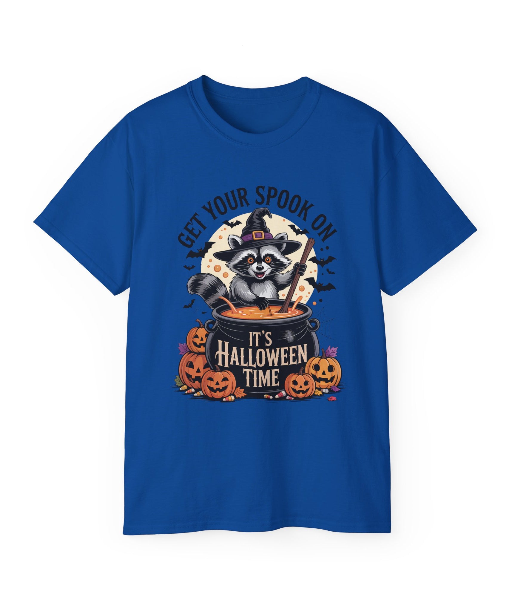 Halloween Raccoon Tee - Spook On Witch Design