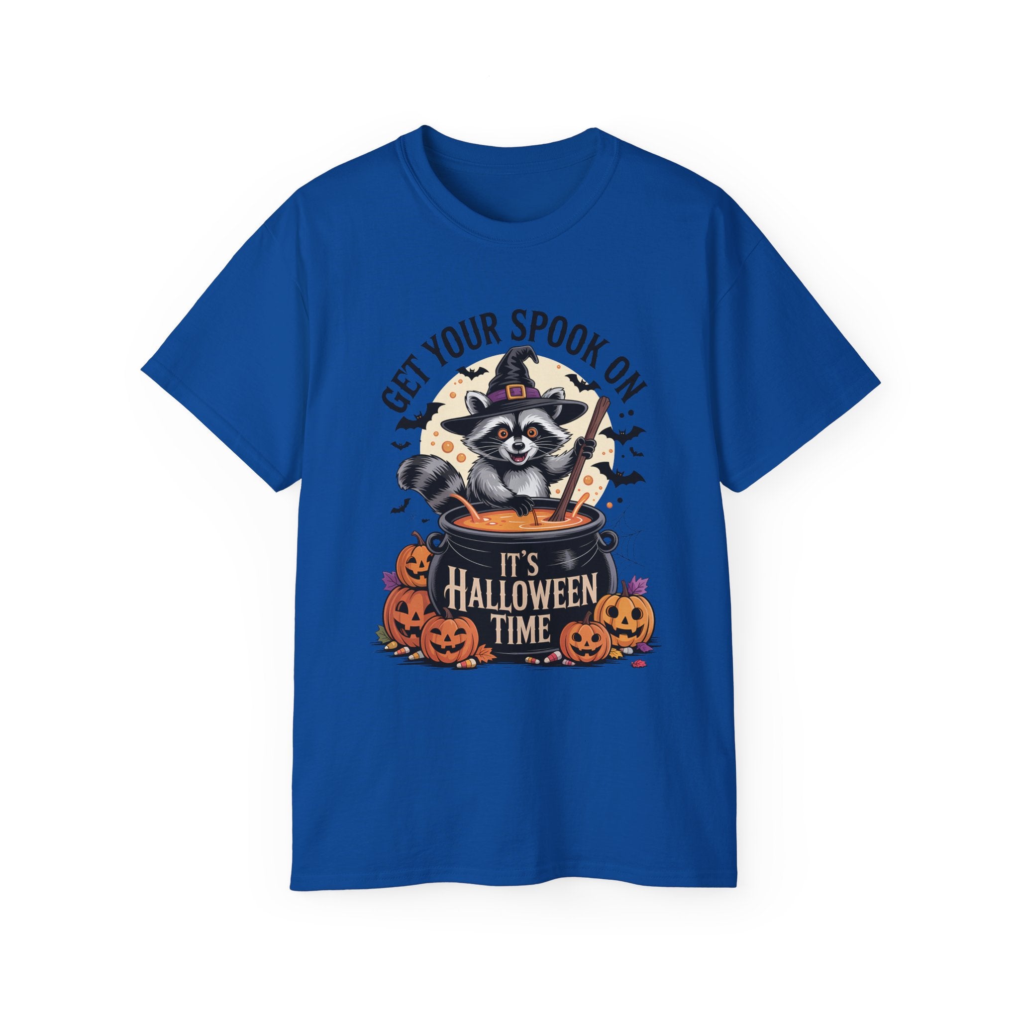 Halloween Raccoon Tee - Spook On Witch Design