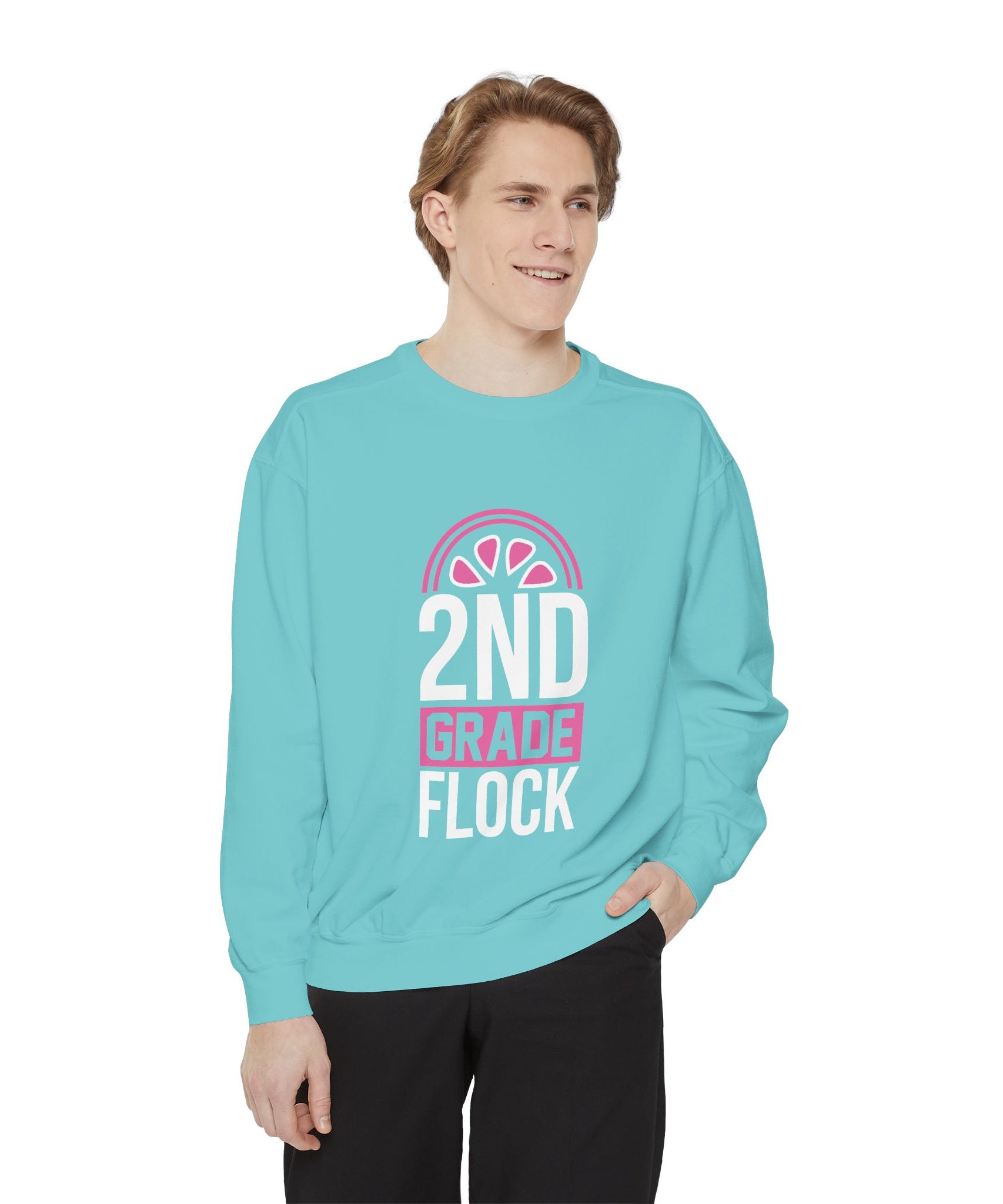 Unisex 2nd Grade Flock Sweatshirt | Perfect for Teachers, Back to School, Classroom, Gift for Kids, Cozy Style