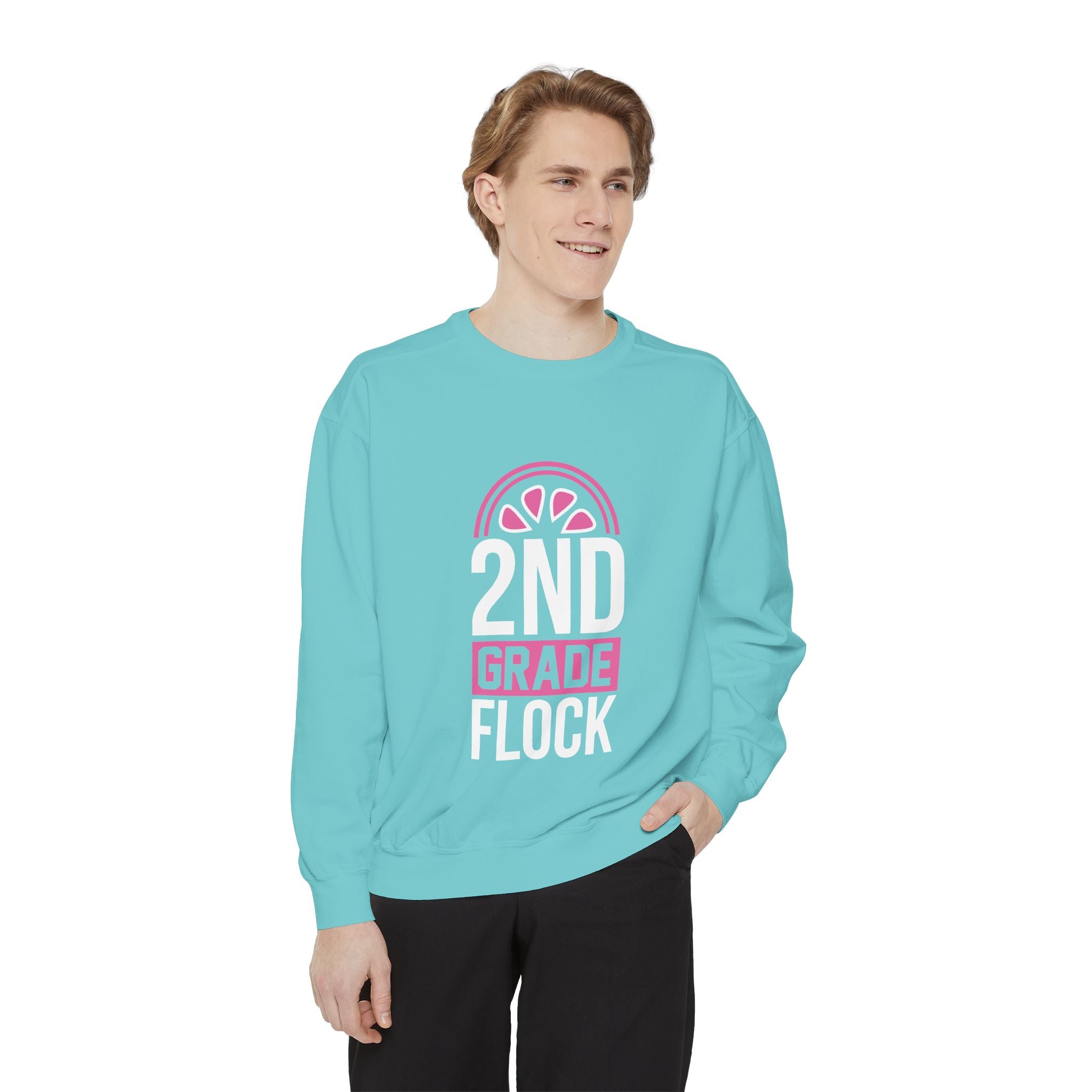 Unisex 2nd Grade Flock Sweatshirt | Perfect for Teachers, Back to School, Classroom, Gift for Kids, Cozy Style