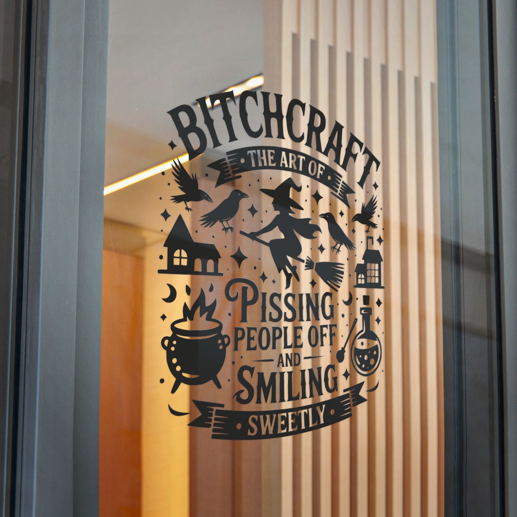 Die-Cut Stickers, Witchy Bitchcraft Decor - Halloween Gifts