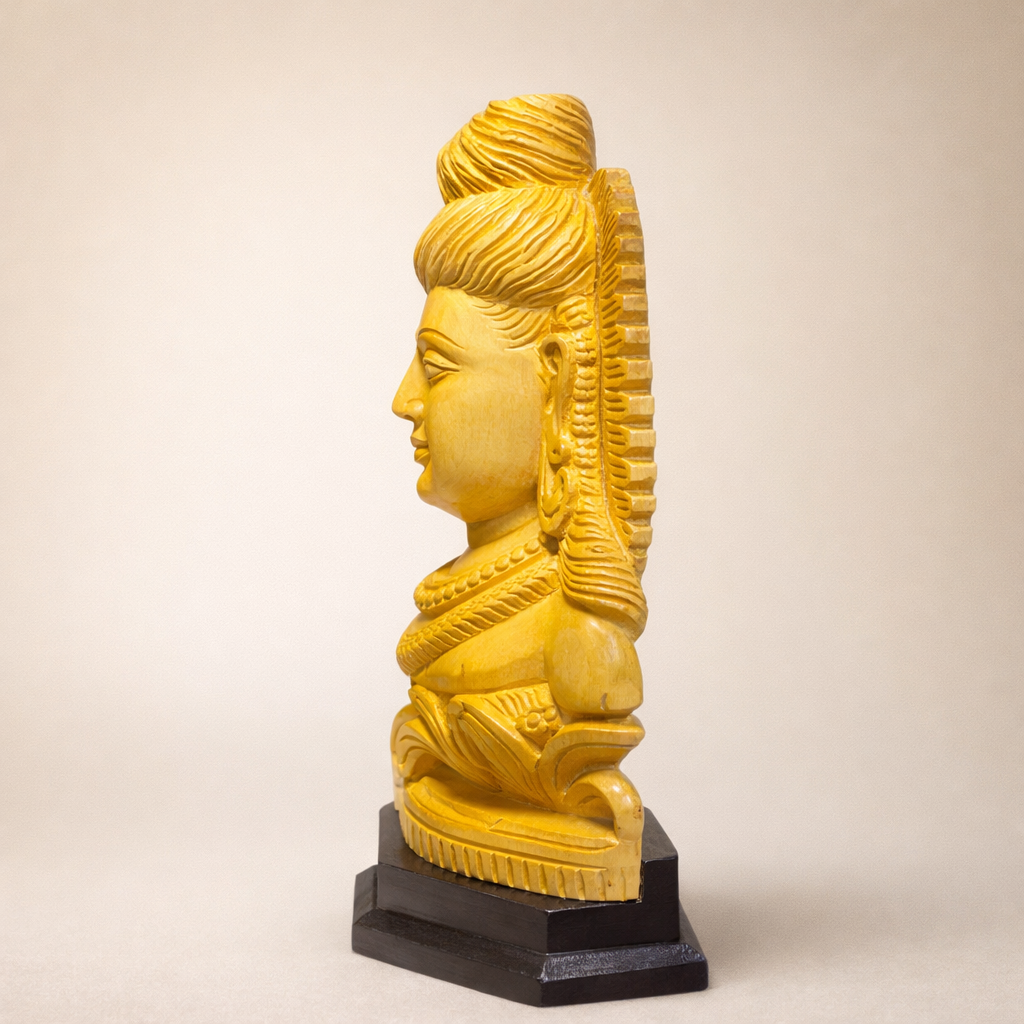 Handmade Sitting Lord Shiva Wooden Sculpture | Gallory Hive
